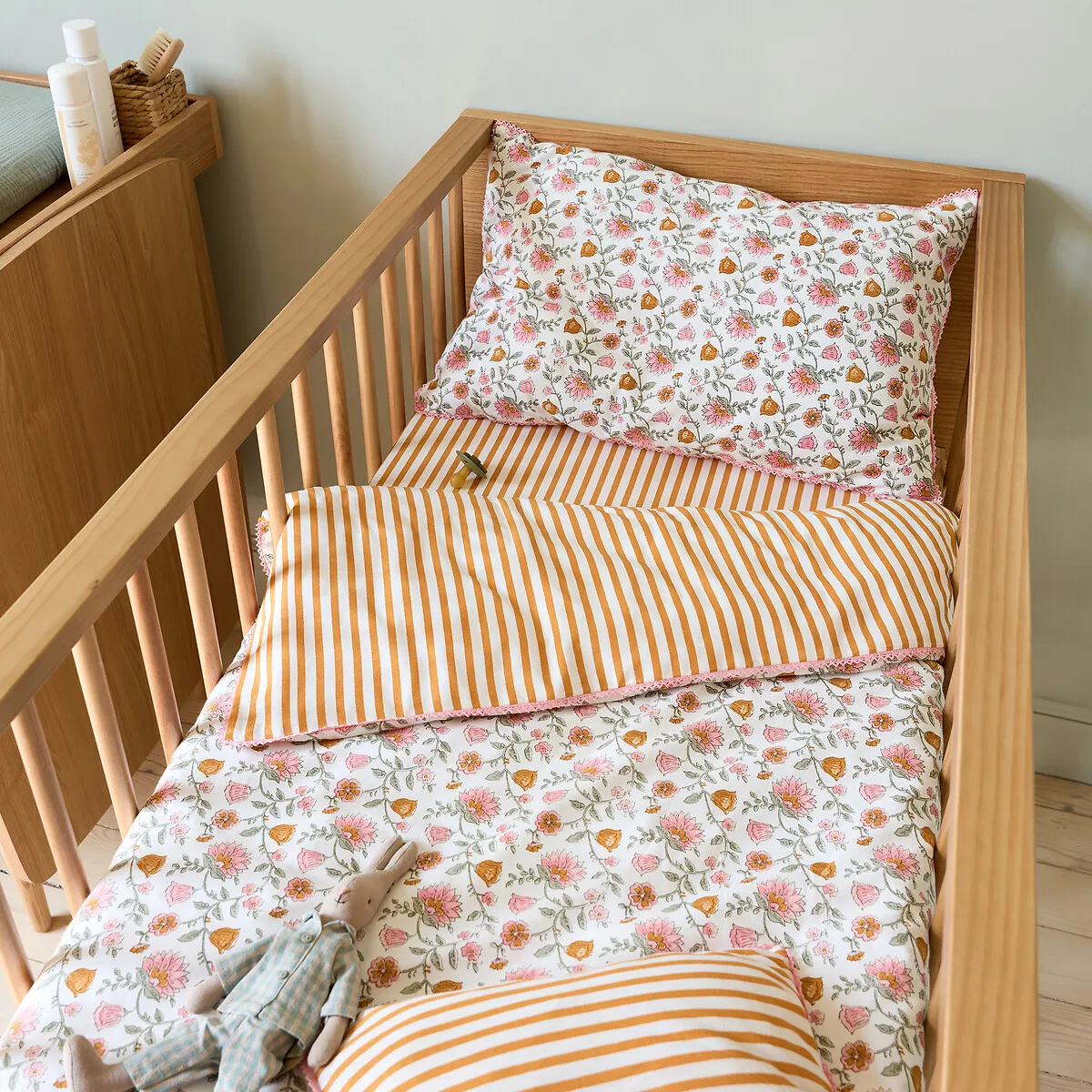 Housse De Couette Bébé En Coton Lavé, Yassia — vue 3