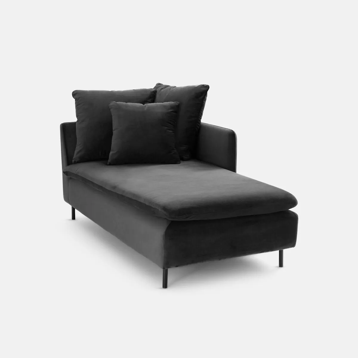 Méridienne Modulable, En Velours, Profondeur 179 Cm, IVETE