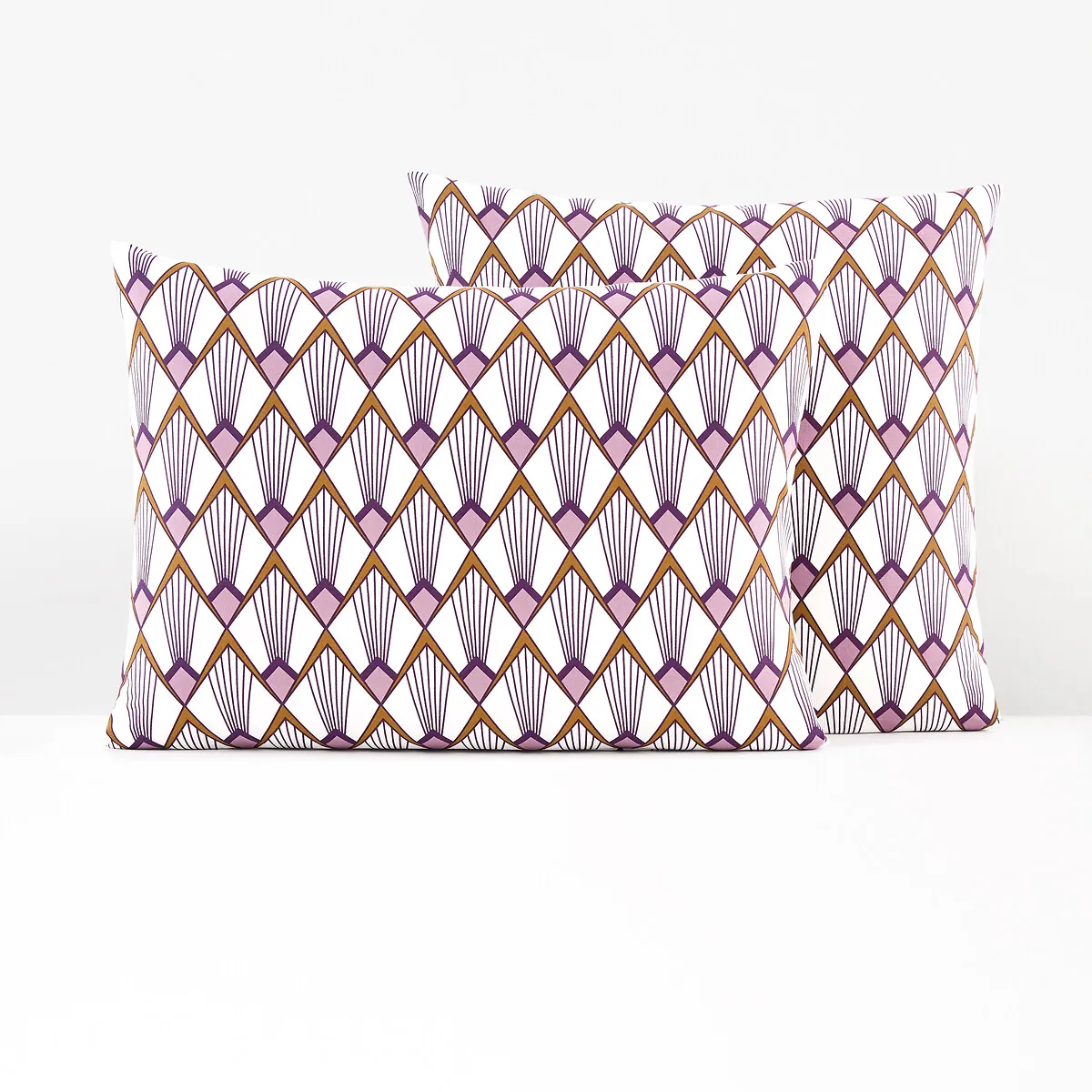 Taie D'oreiller Percale De Coton, Elisa Mauve