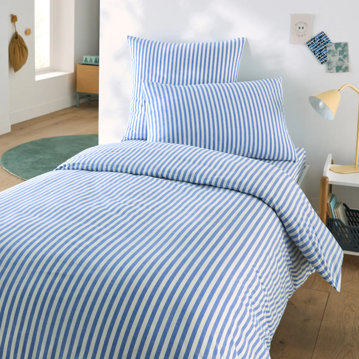 Housse De Couette Enfant En Coton, Soizic Bleu — vue 3