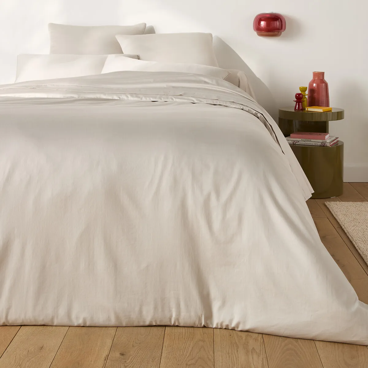 Housse De Couette En Satin De Coton, 153 Fils, Opale — vue 3