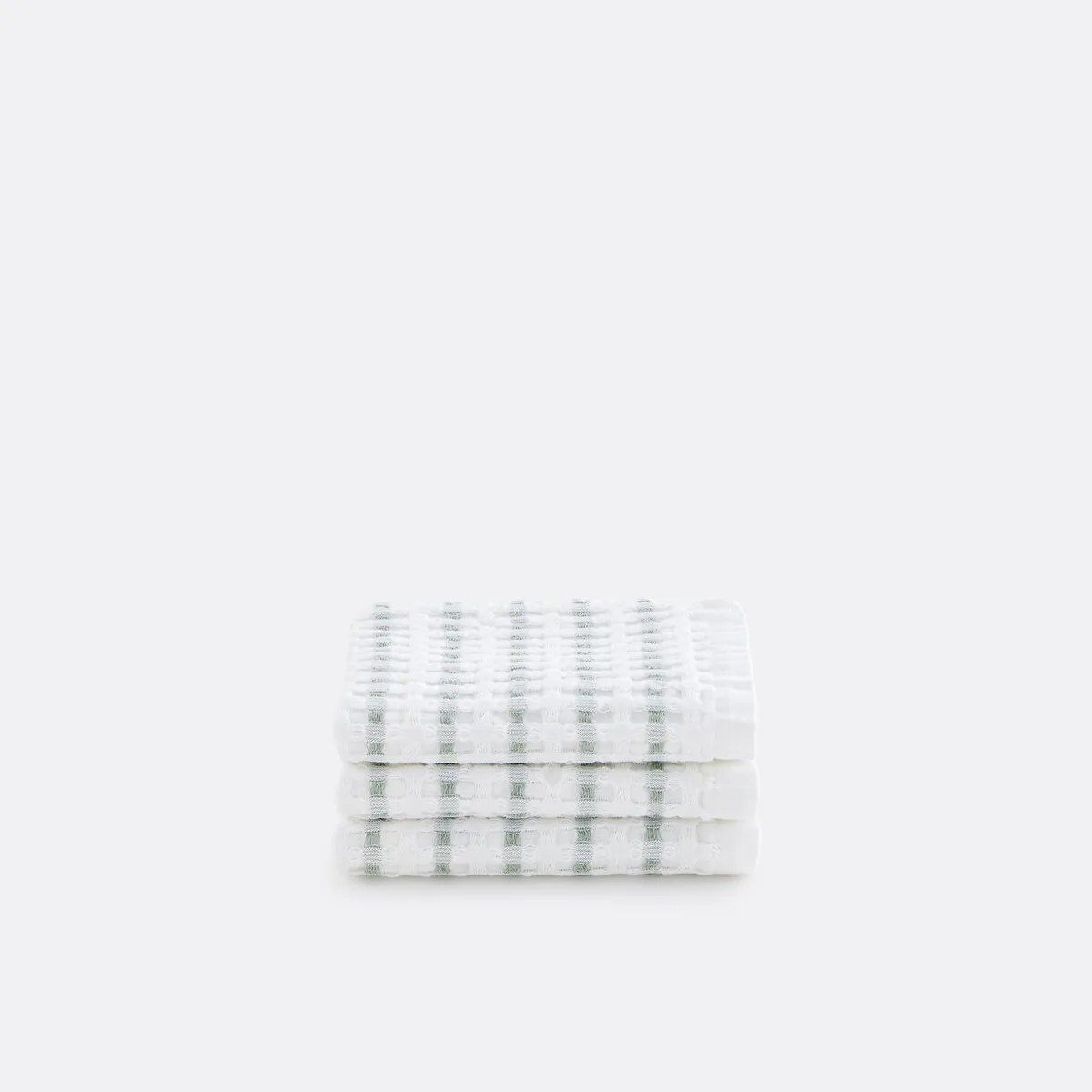 Lot De 3 Serviettes D'invités En Coton Nid D'abeille, TIFLI RAYÉ