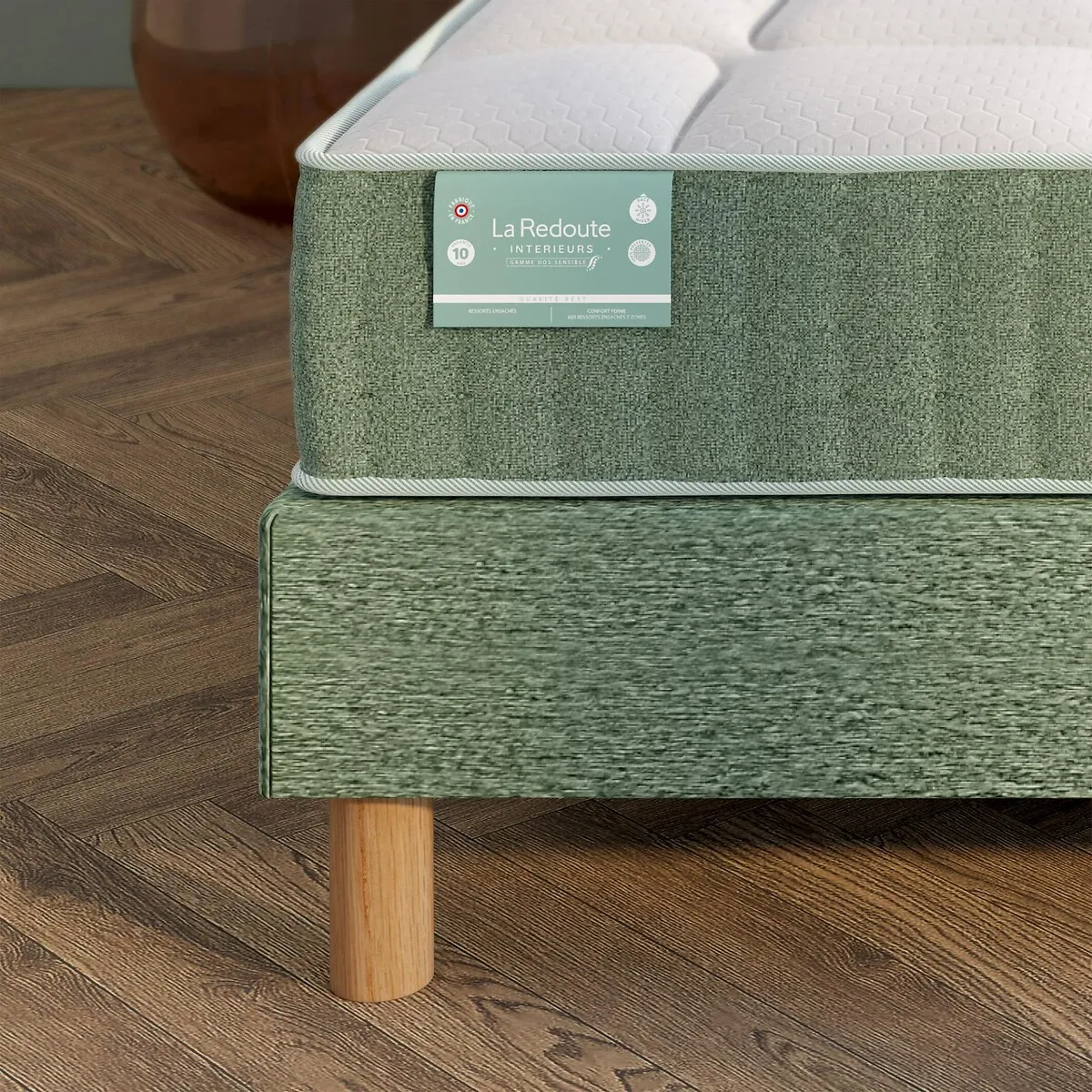 Matelas Dos Sensible, 672 Ressorts, 7 Zones, Soutien Ferme, Accueil Moelleux — vue 3