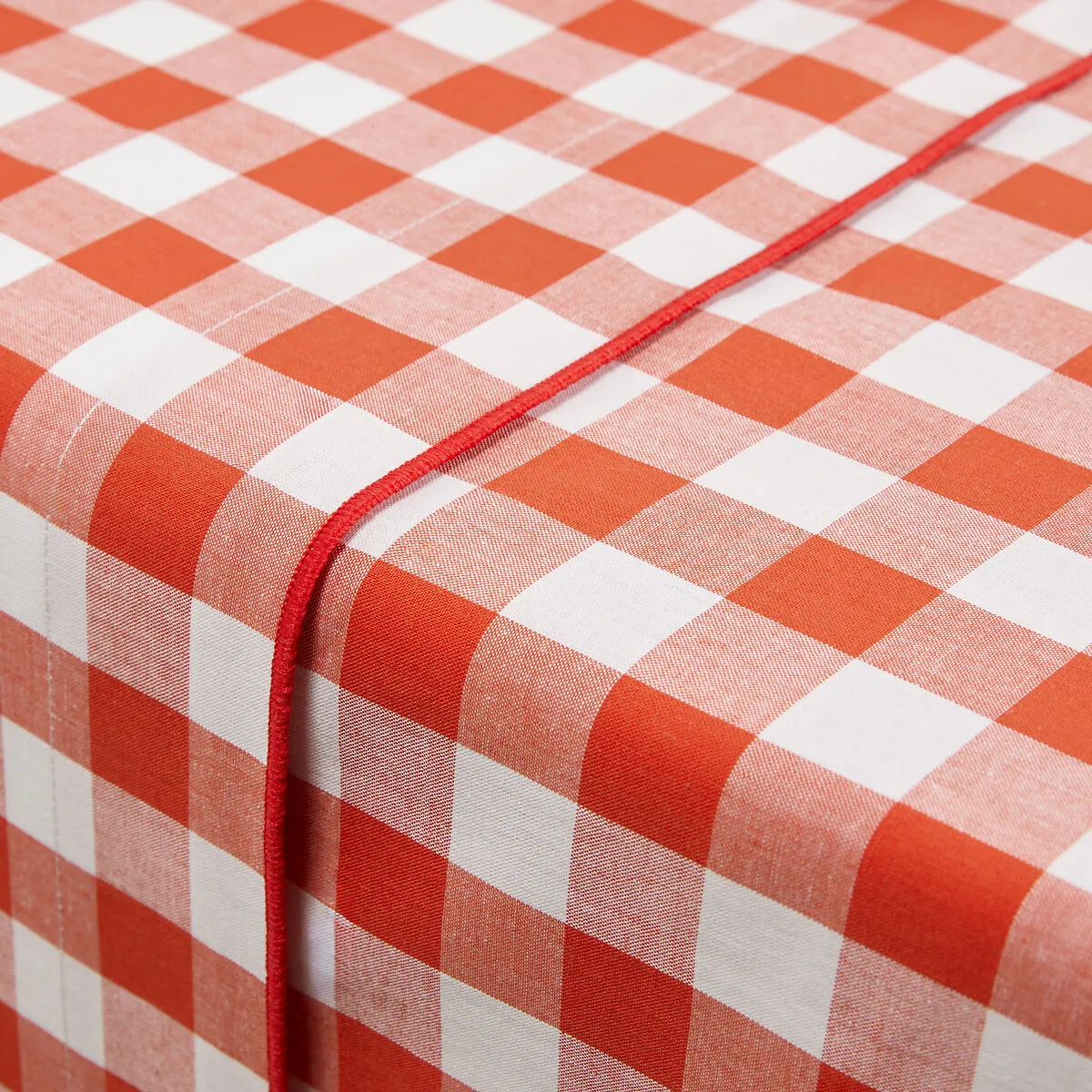 Drap Plat Coton, Veldi Orange — vue 3