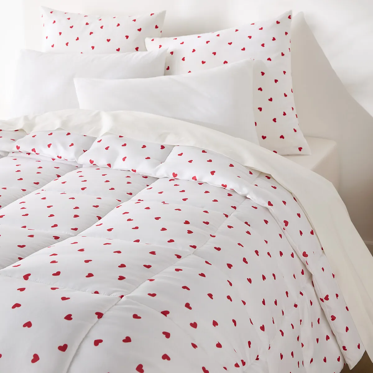 Couette Synthétique, Imprimé Cœurs, Microfibre Recyclé, SCACCO — vue 3