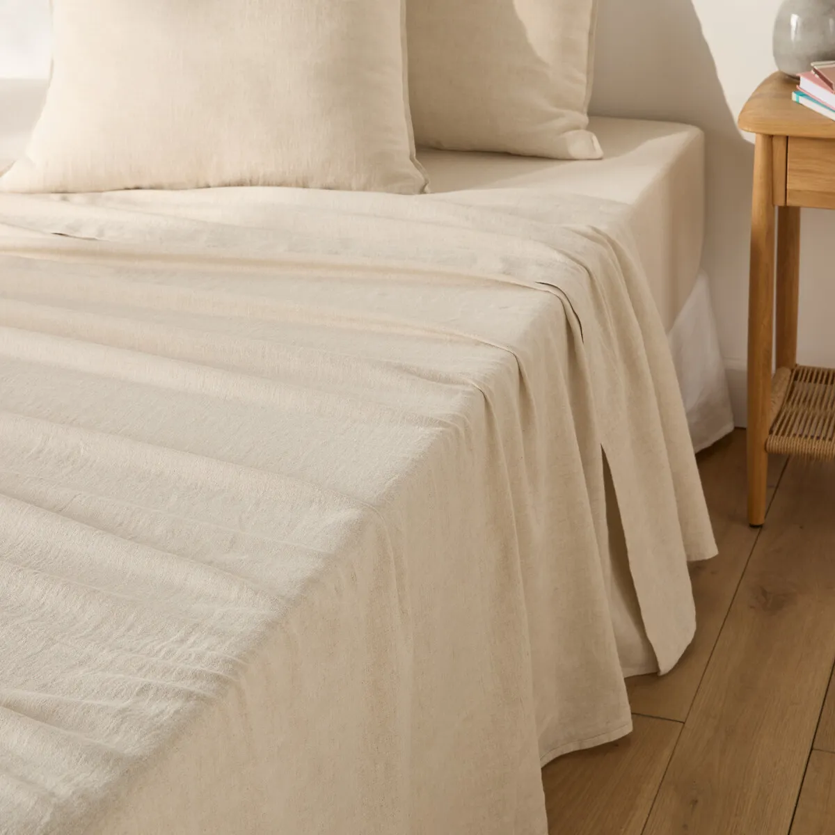 Drap Plat En Coton/lin Lavé, Marnie — vue 3