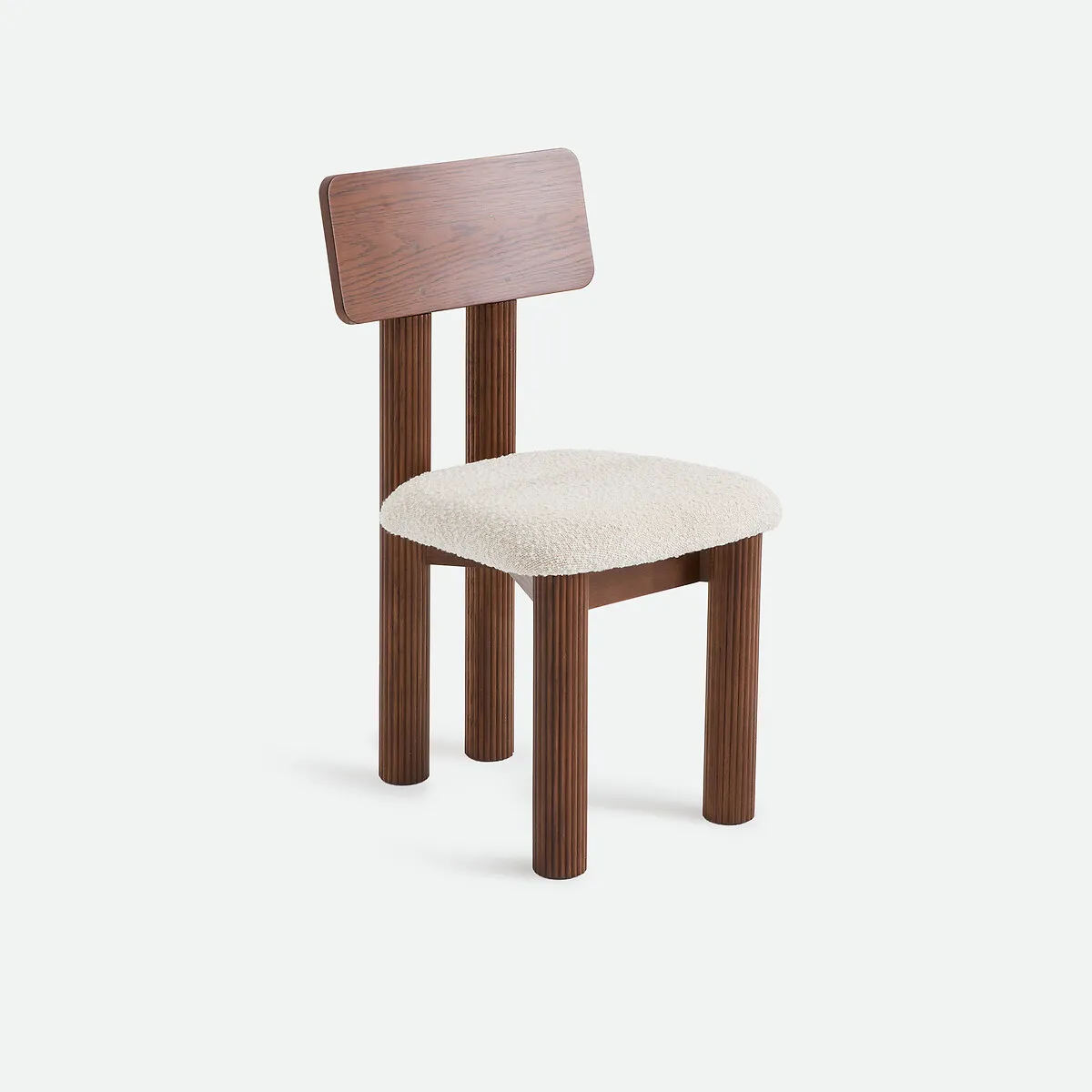 Chaise En Frêne Massif Teinté Et Bouclette, DESNA