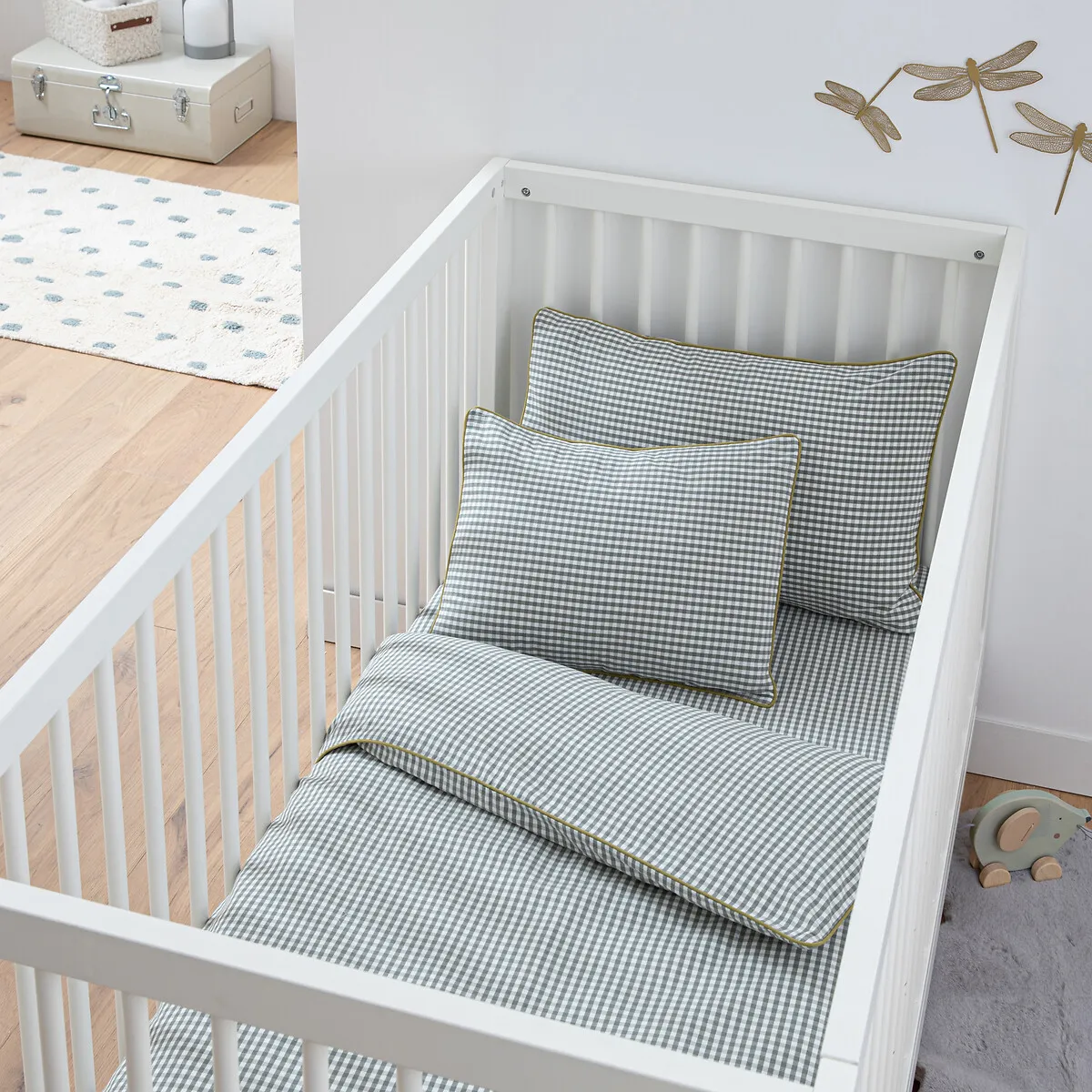 Housse De Couette Bébé En Coton, Tiny Vichy