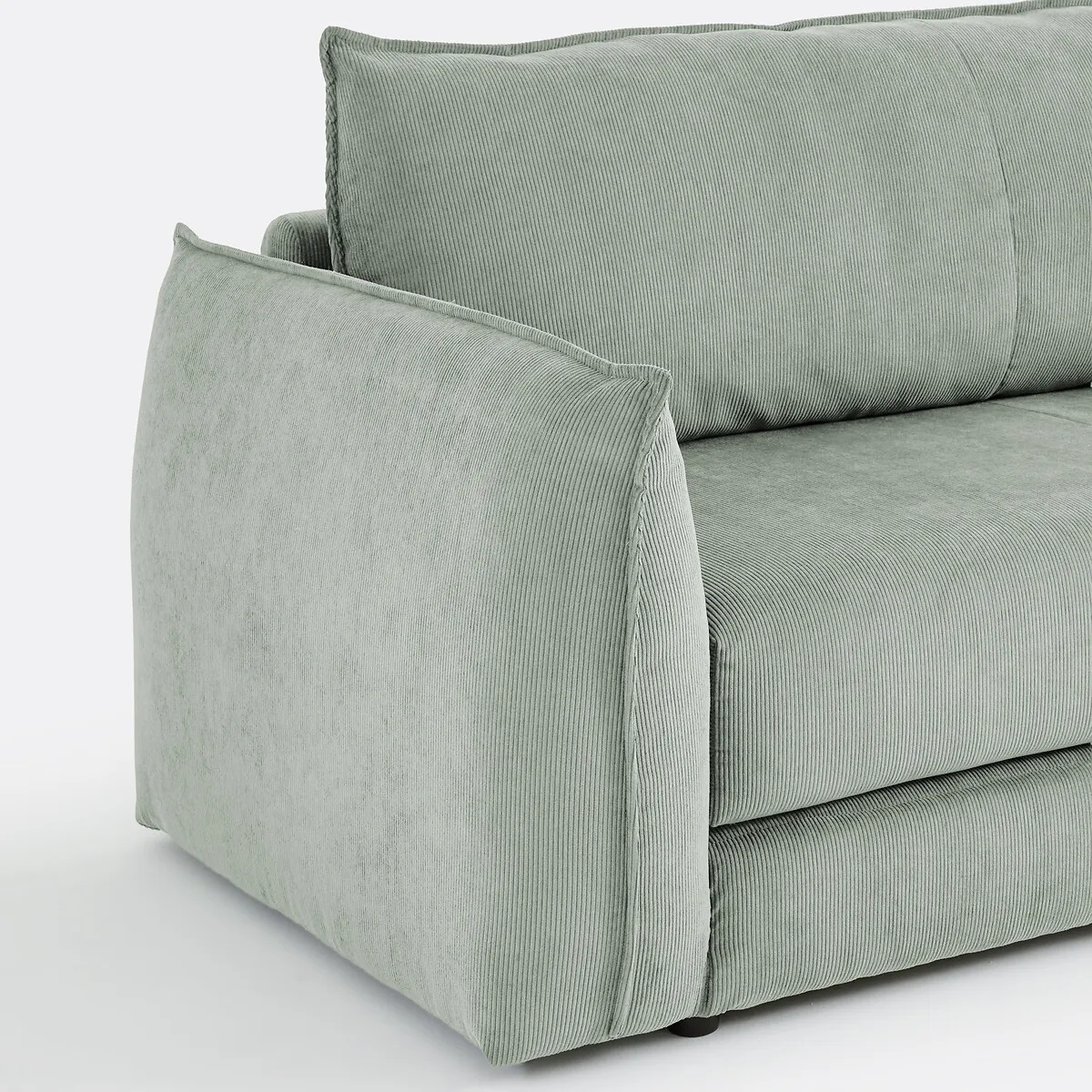 Fauteuil Droit Convertible, 1 Place, En Velours Côtelé Fines Côtes, TIKI — vue 3