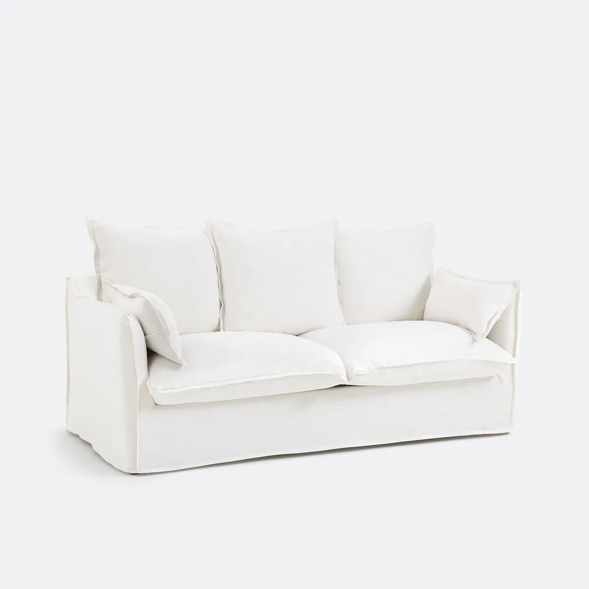 Canapé Convertible, 2 Ou 3 Places, Déhoussable, Lin Épais, ODNA — vue 3