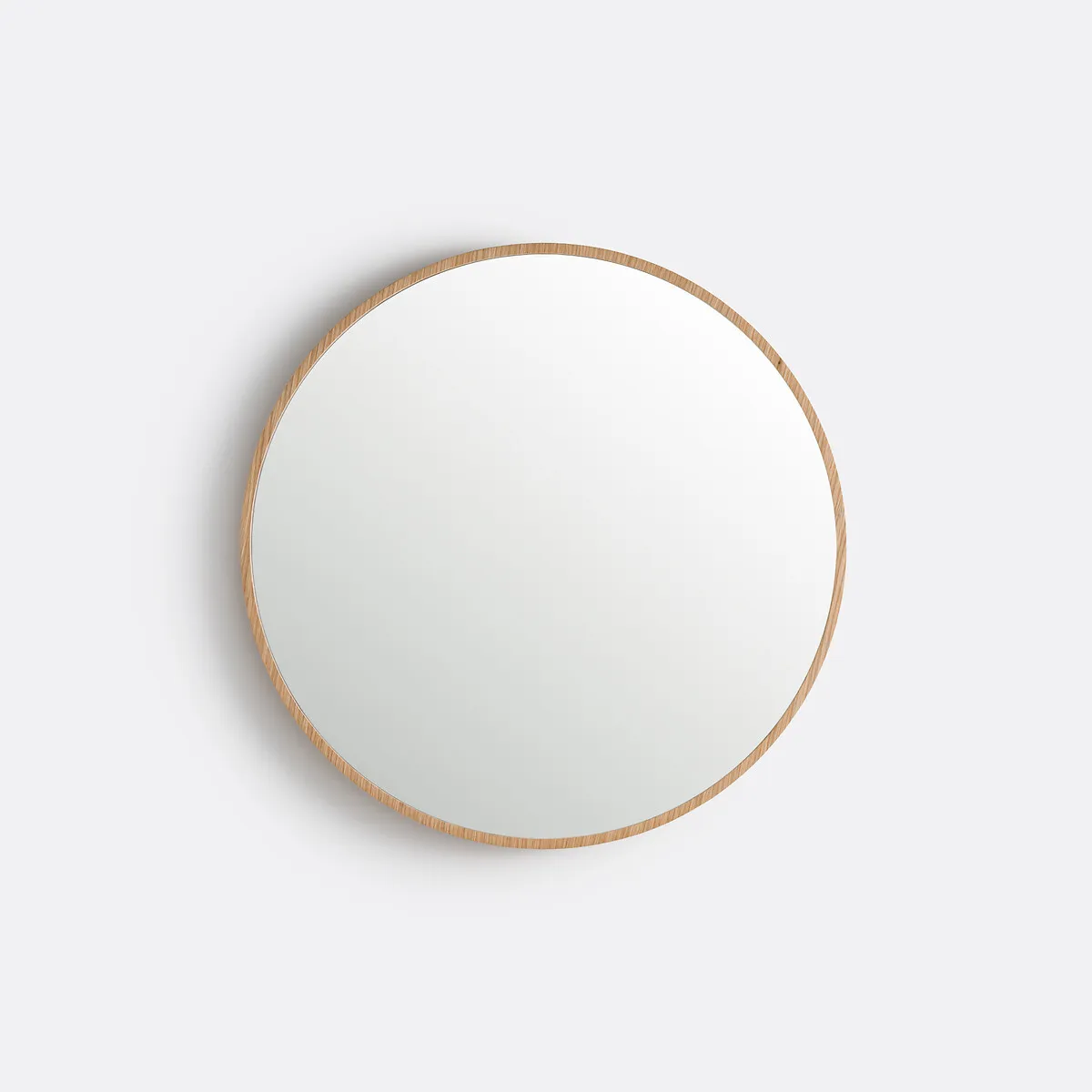 Miroir Rond Placage Chêne Ø60 Cm, Iodus