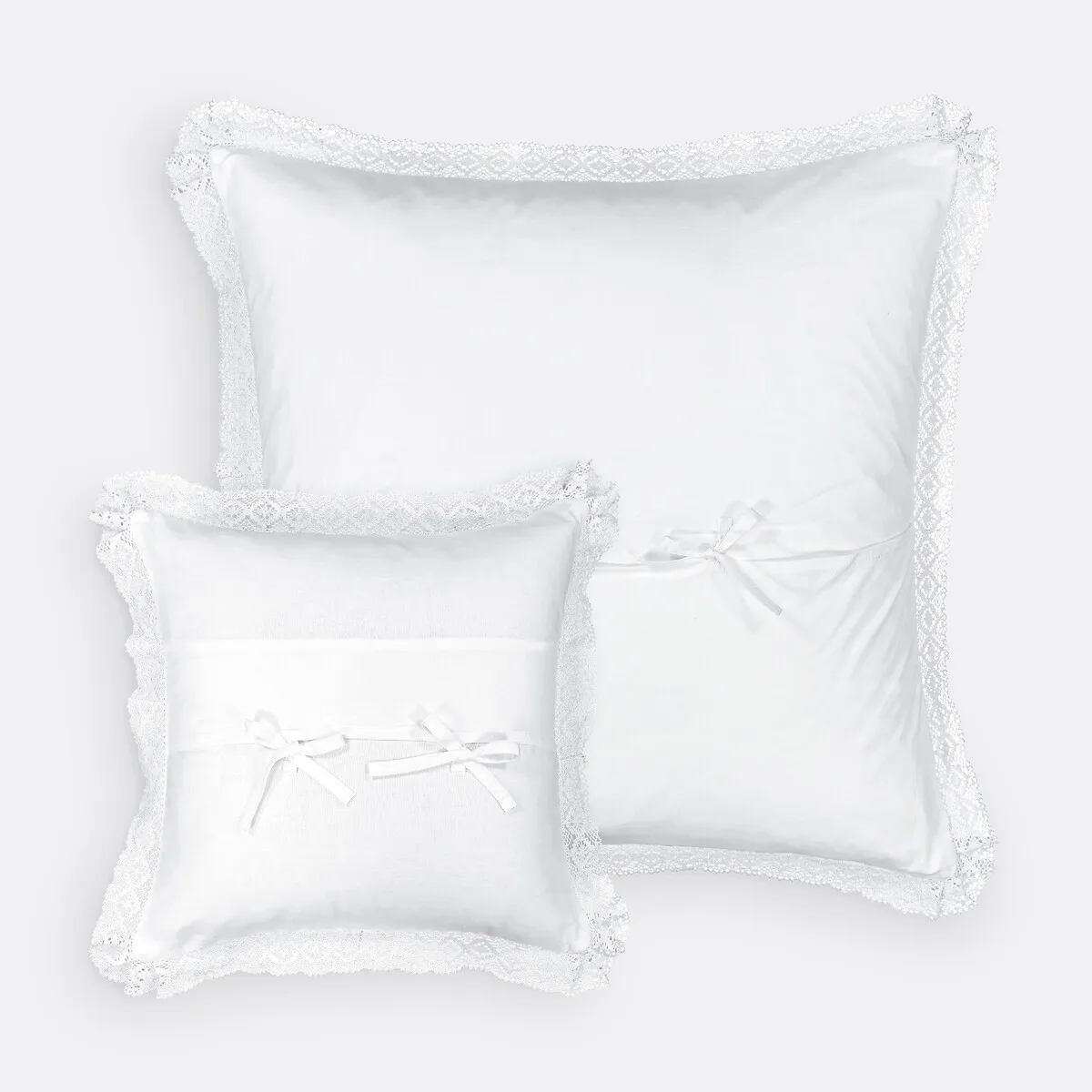 Housse De Coussin Coton Brodé À Volant, Oyena — vue 3