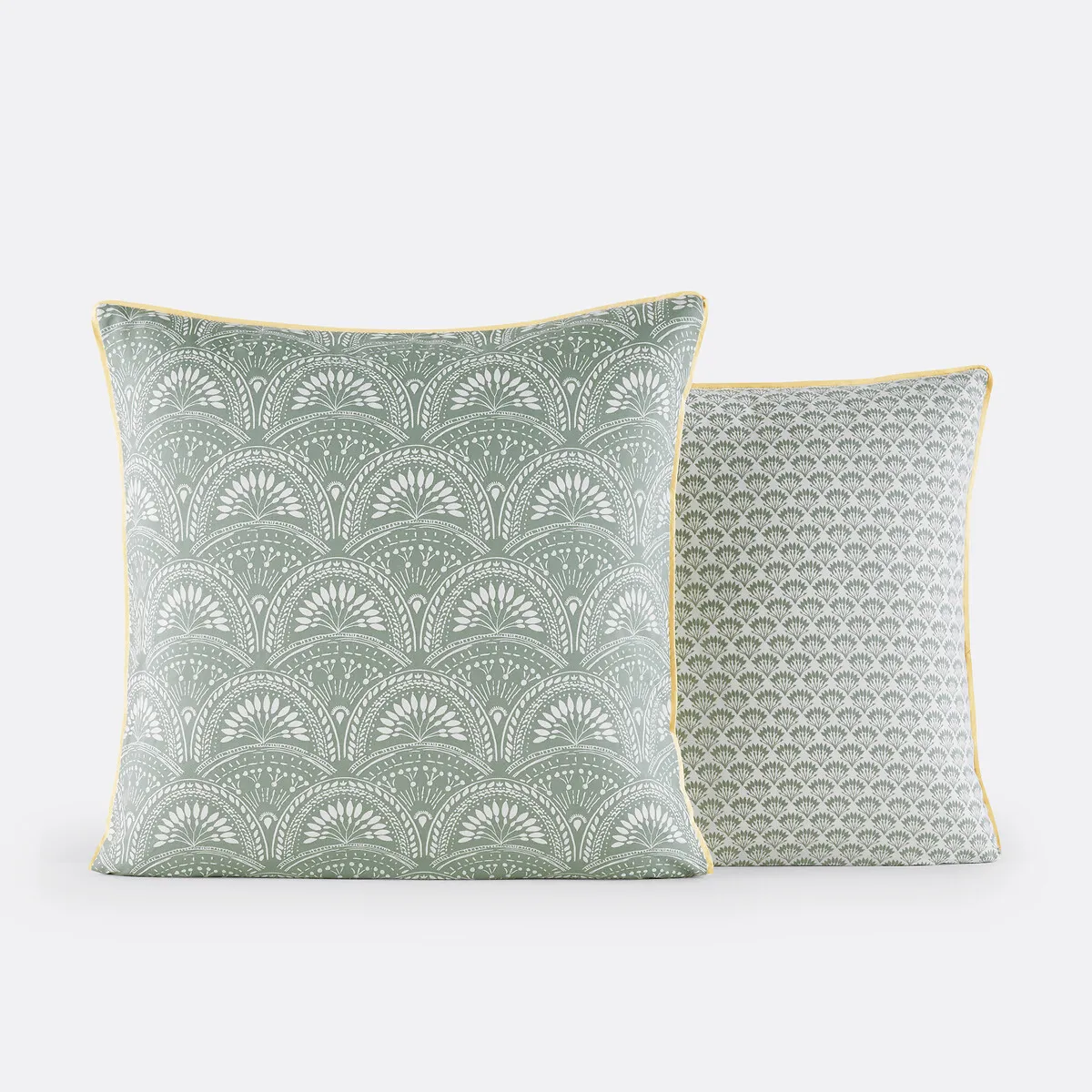 Taie D'oreiller Coton Lavé, Jaipur Vert — vue 3