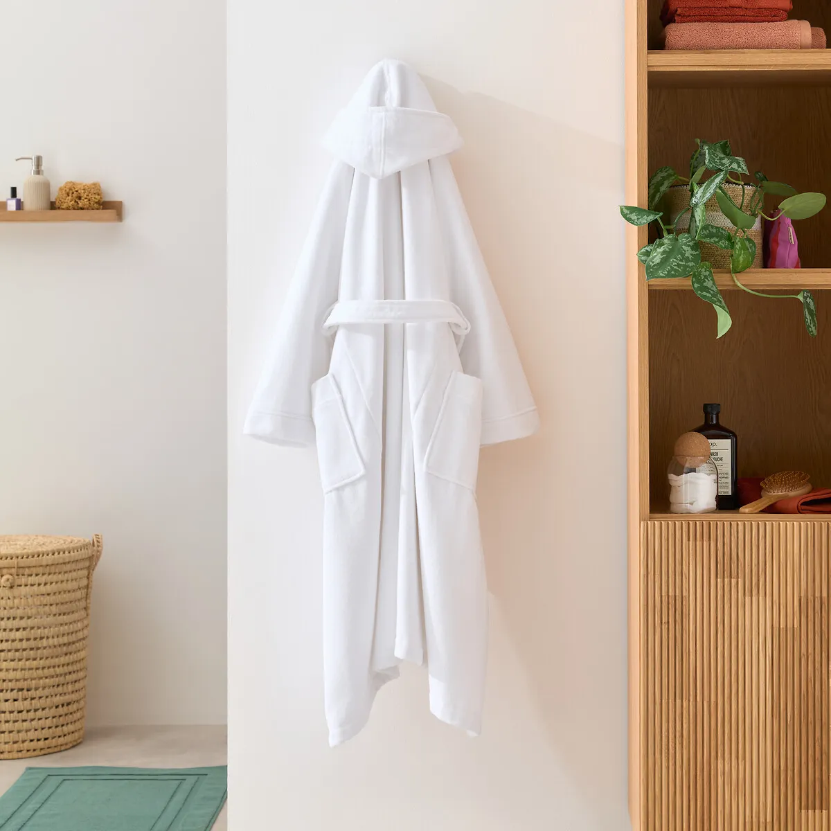 Peignoir Capuche Éponge Velours 450 G/m2, Trizie — vue 3