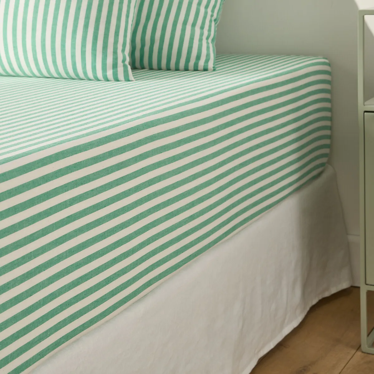 Drap-housse Coton Bonnet 30 Cm, SOIZIC VERT