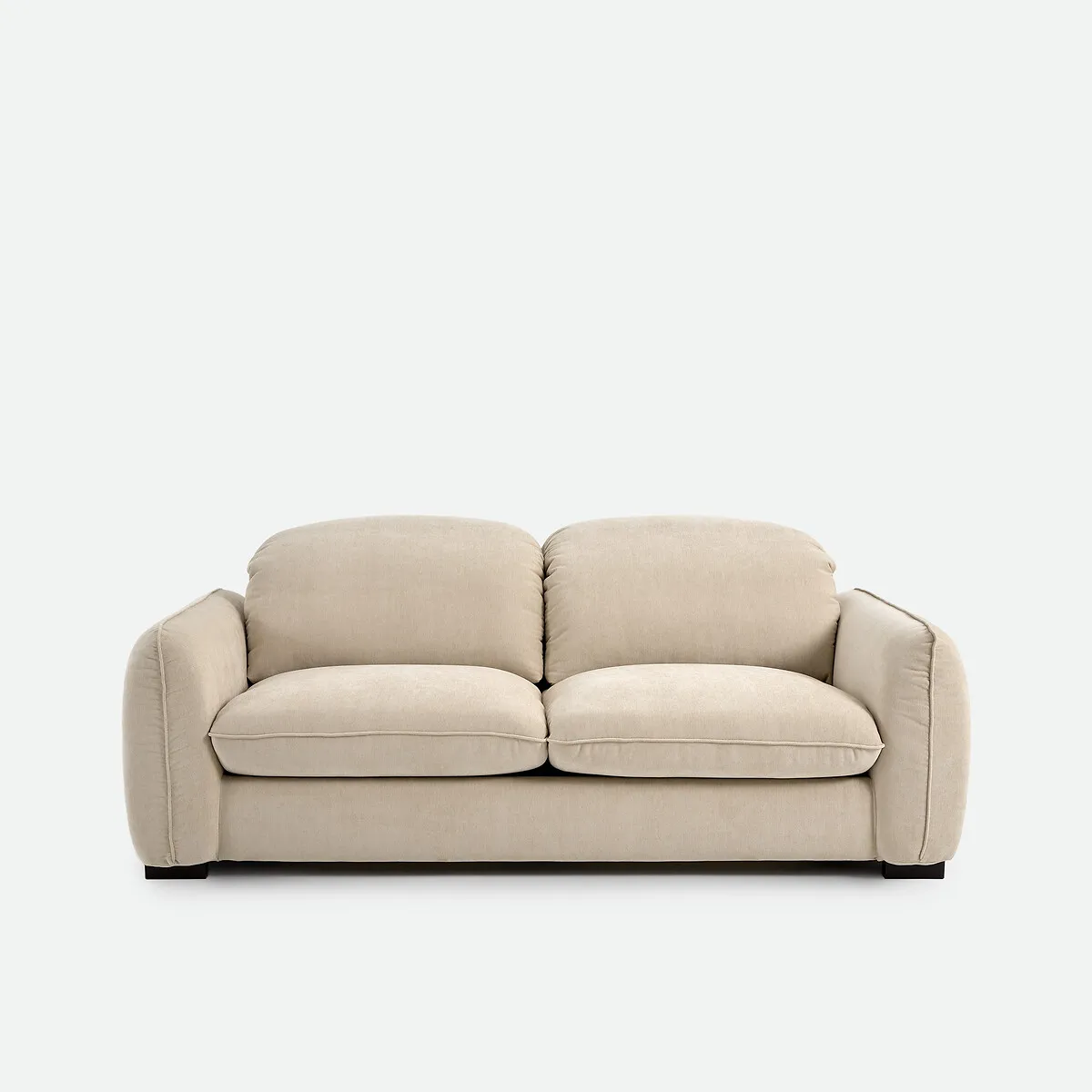 Canapé Droit, 3 Places, En Polyester Chiné, Avec Têtières, ISLA 