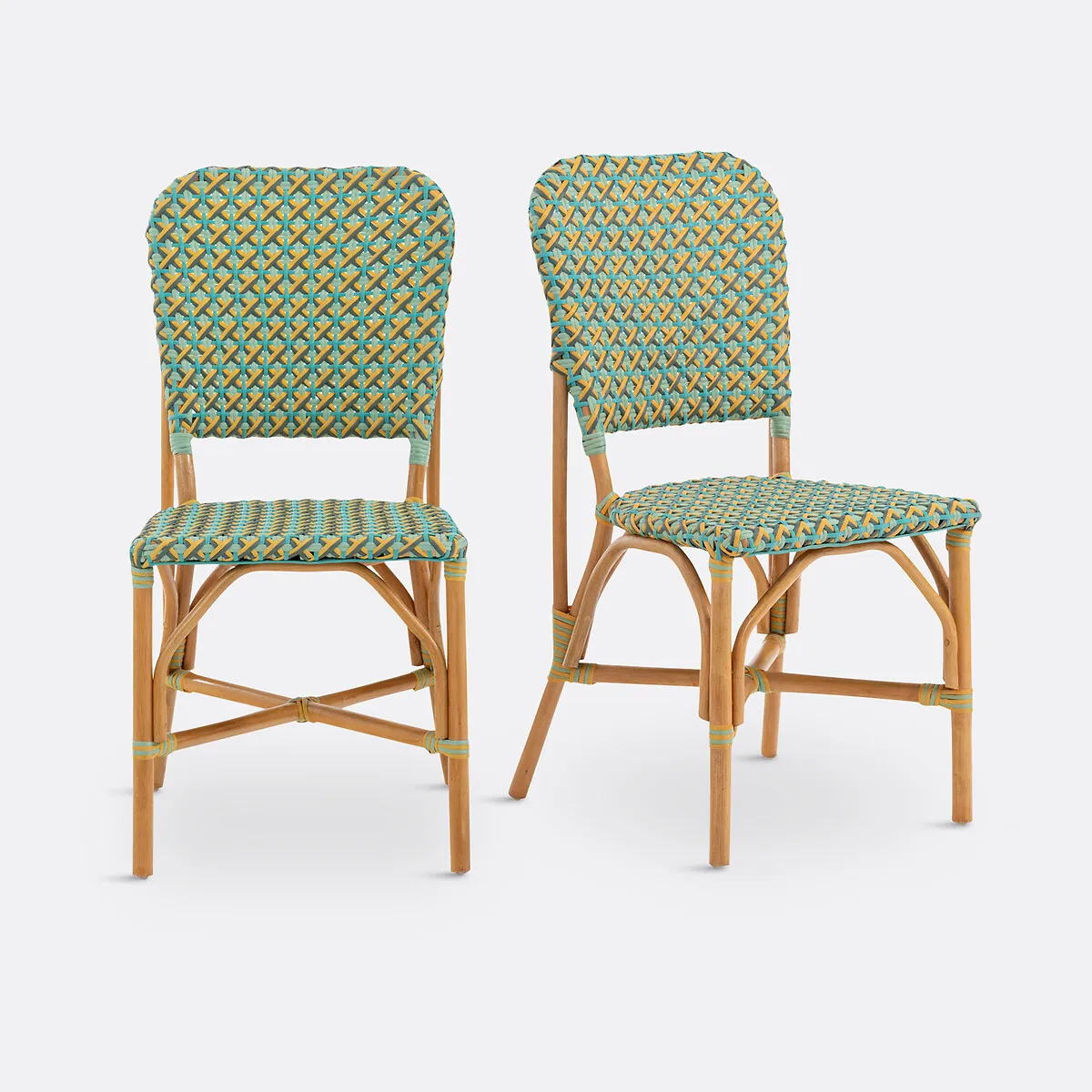 Lot De 2 Chaises Tressées, Musette