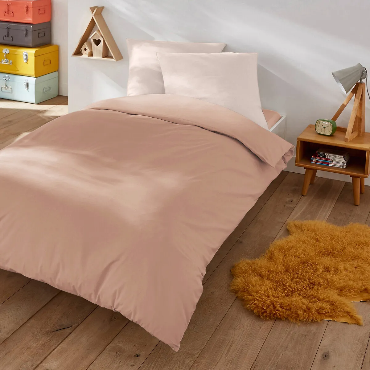 Drap Housse Enfant Uni En Polycoton, Scenario — vue 3