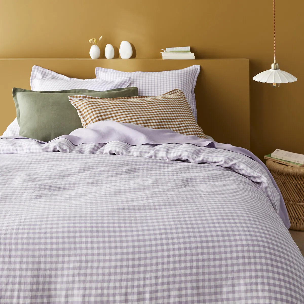Housse De Couette En Lin Lavé, Acélie Lilas — vue 3