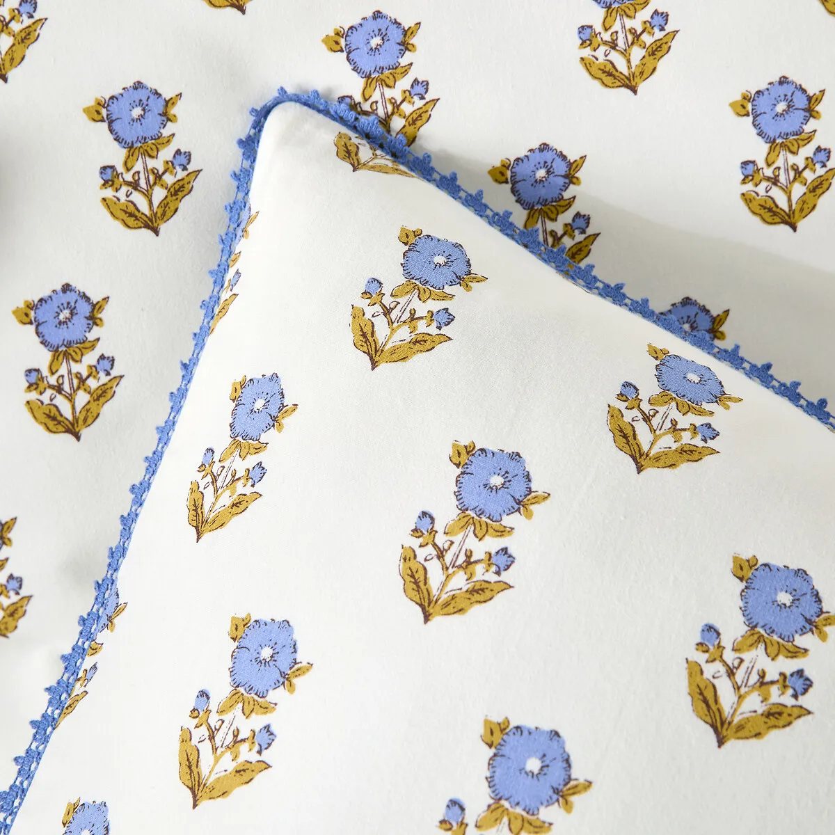 Taie D'oreiller Enfant, En Coton Lavé, Imprimé Fleurs, DIMANI