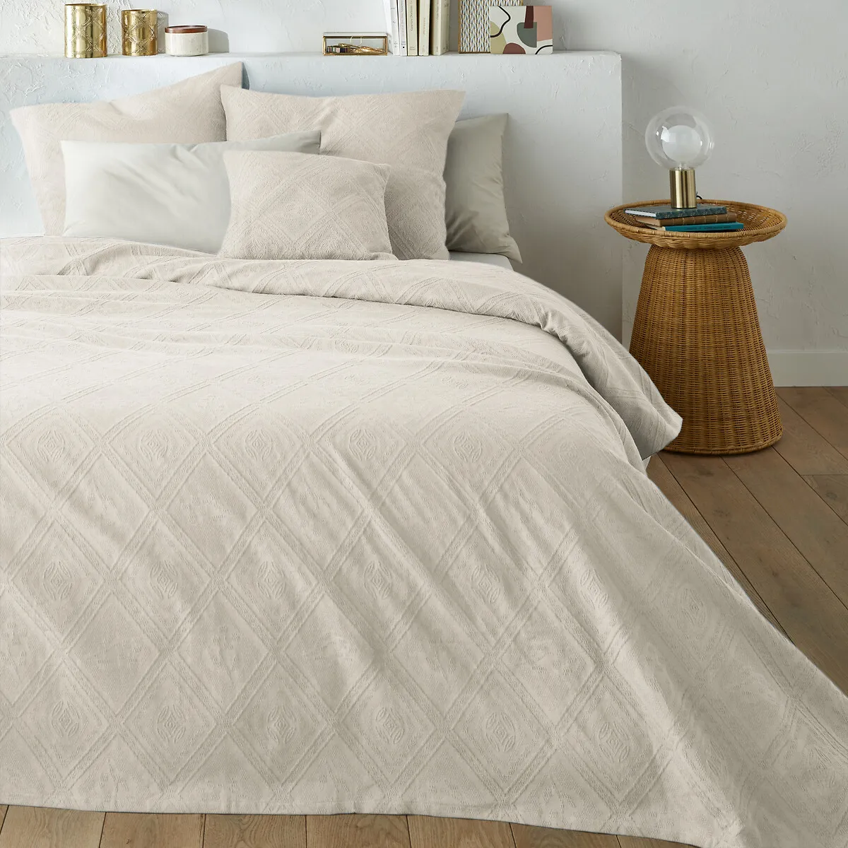 Dessus De Lit Coton Jacquard, Indo