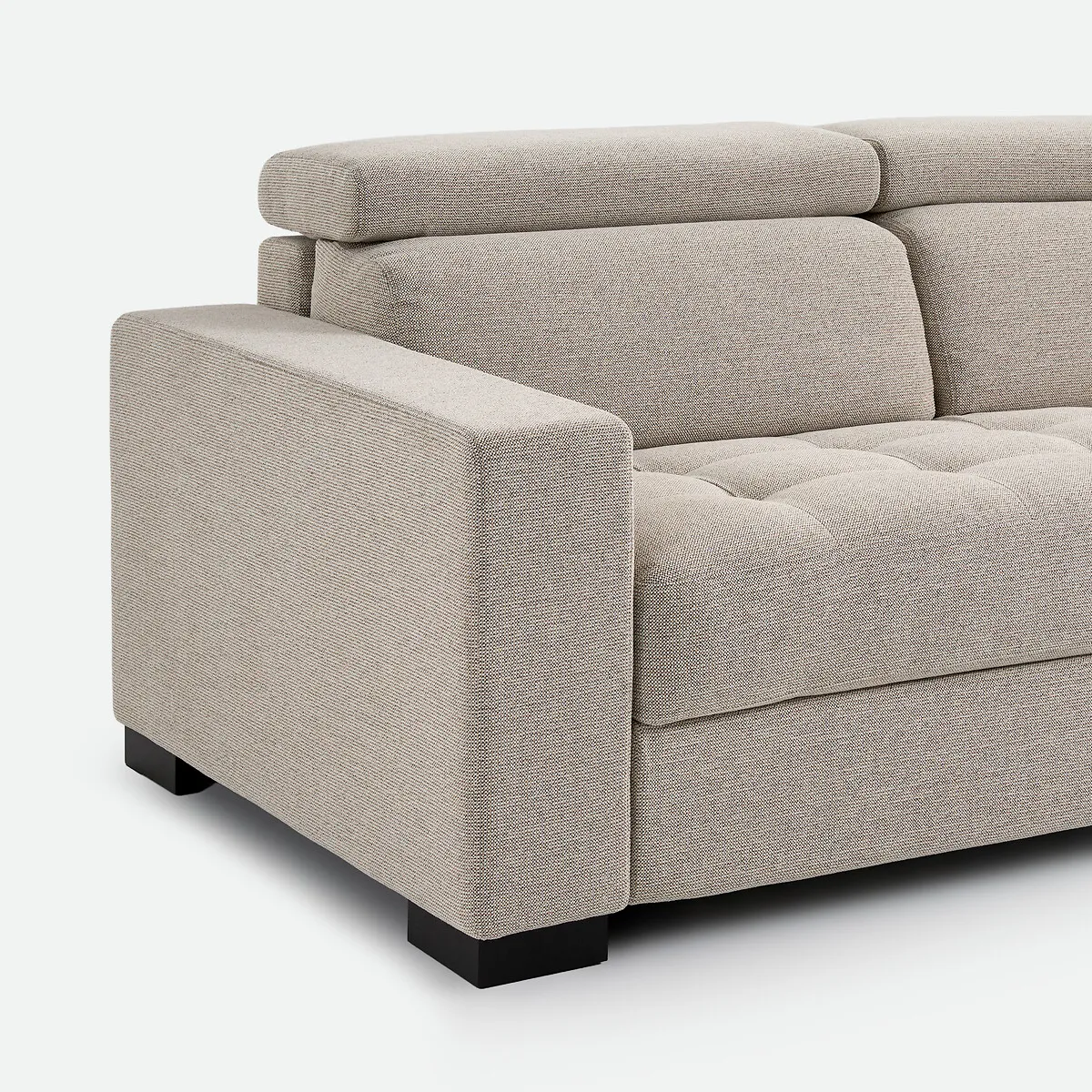 Canapé Convertible, 3 Places, En Tissu Texturé Chiné, Avec Têtières, PAO — vue 3