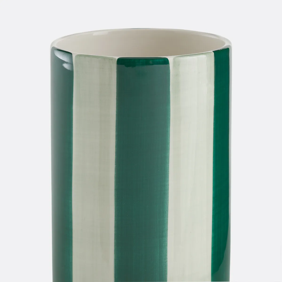 Vase En Céramique, À Rayures, Hauteur 18 Cm, JAOMA — vue 3