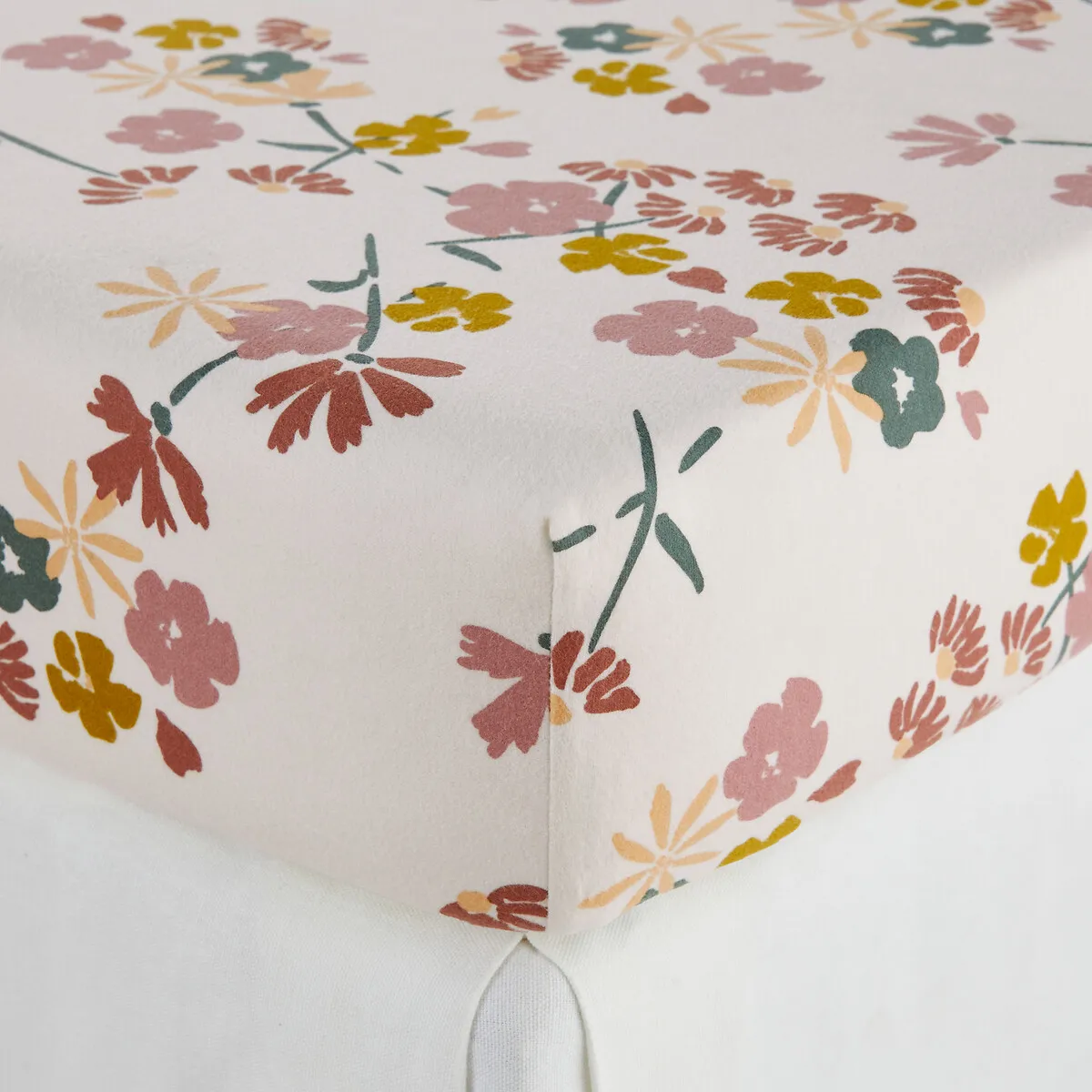 Drap-housse En Flanelle Coton Bonnet 25 Cm, Rosine — vue 3