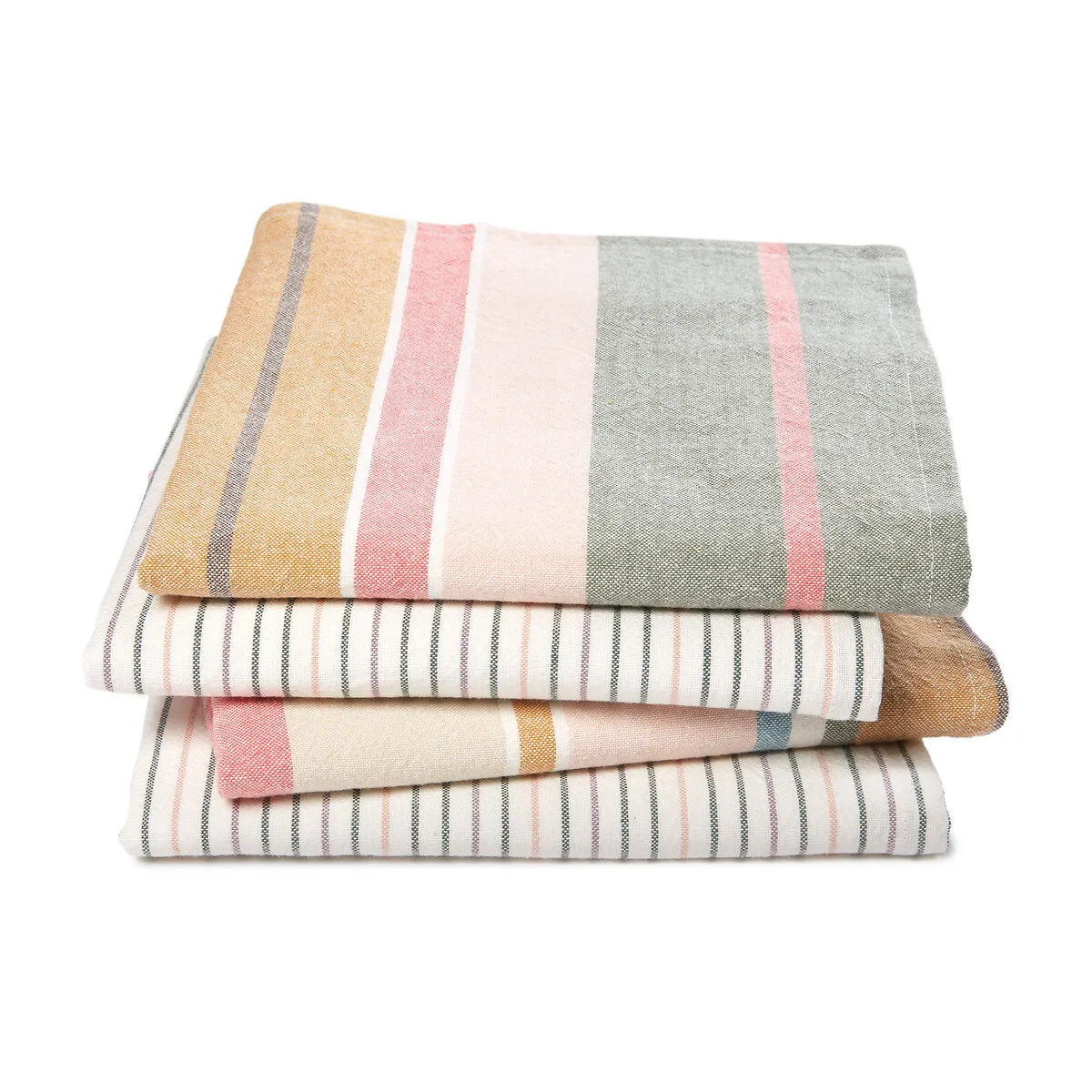 Lot De 4 Serviettes De Table Coton Lavé Tissé-teint, Antika — vue 3