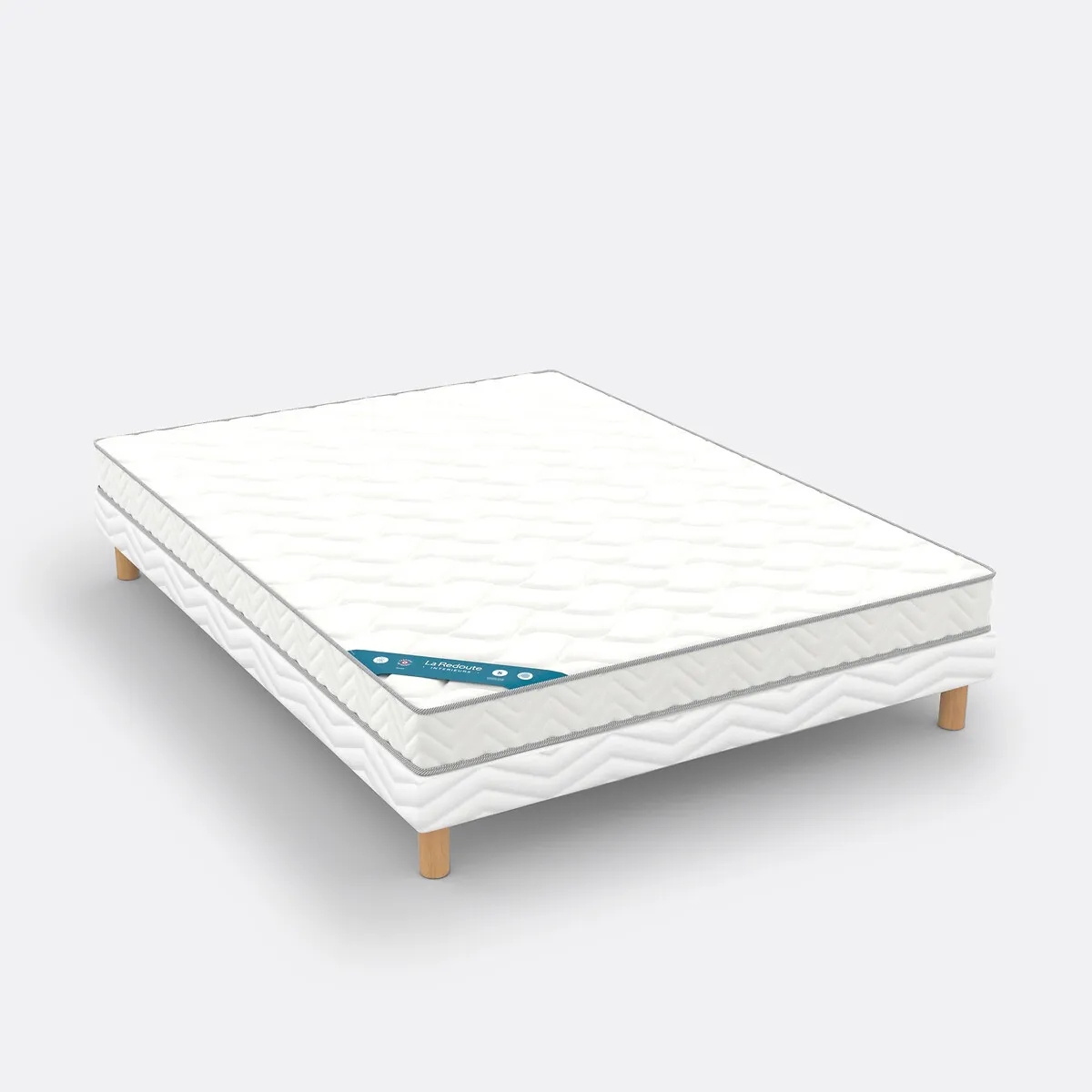 Ensemble Matelas Mousse Densité 25kg, Soutien Ferme, Accueil Moelleux + Sommier — vue 3
