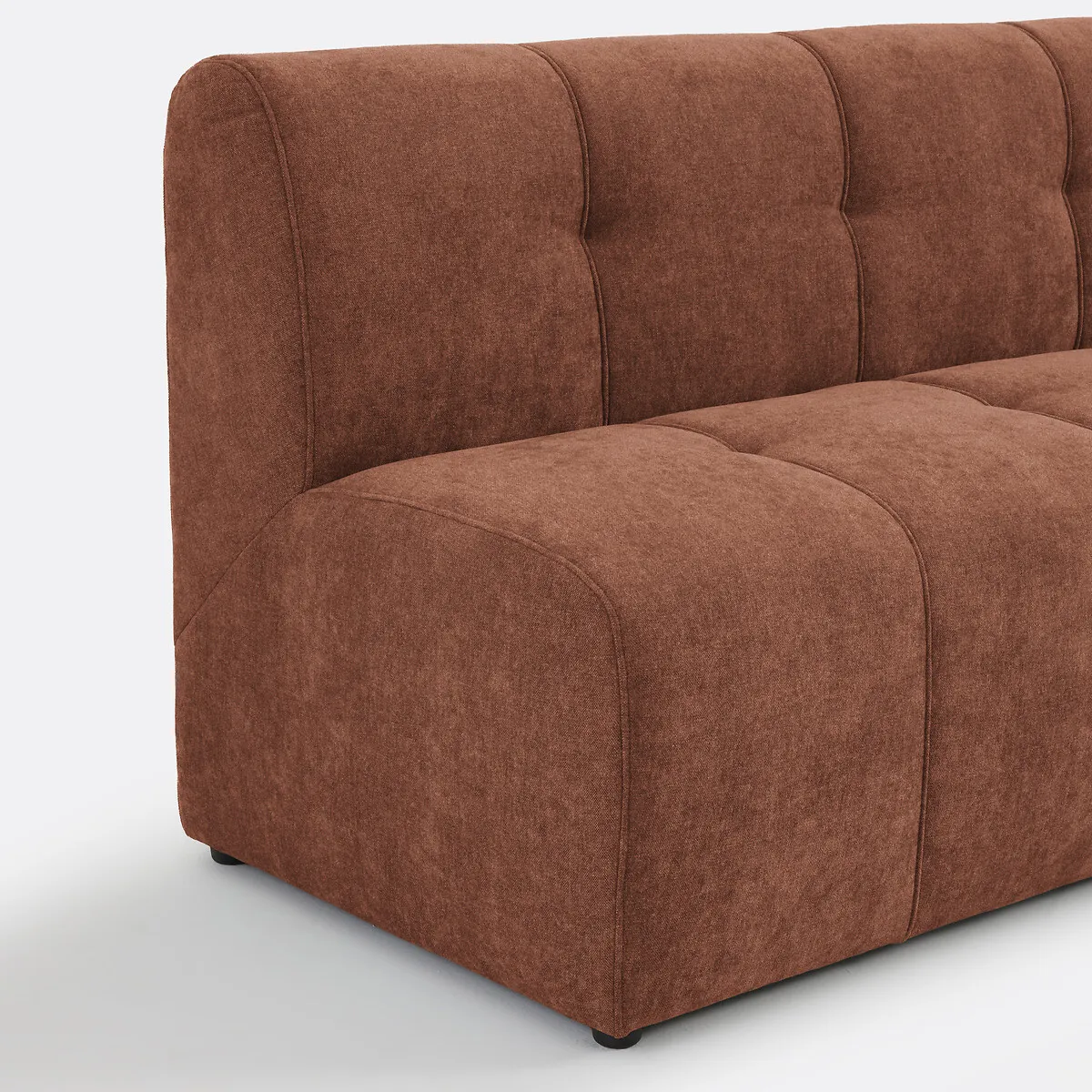 Élément Banquette De Table Modulable, 3 Places, En Chenille Fine, ANETA — vue 3