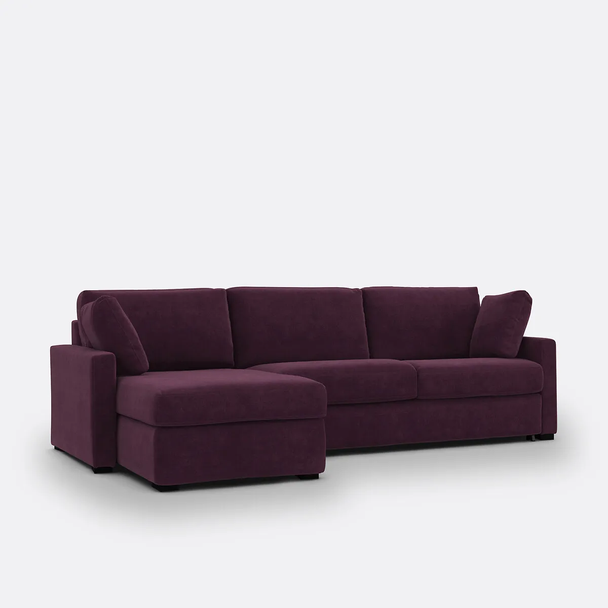 Canapé D'angle, Convertible, 4 Places, En Velours, Mousse, TIMOR — vue 3