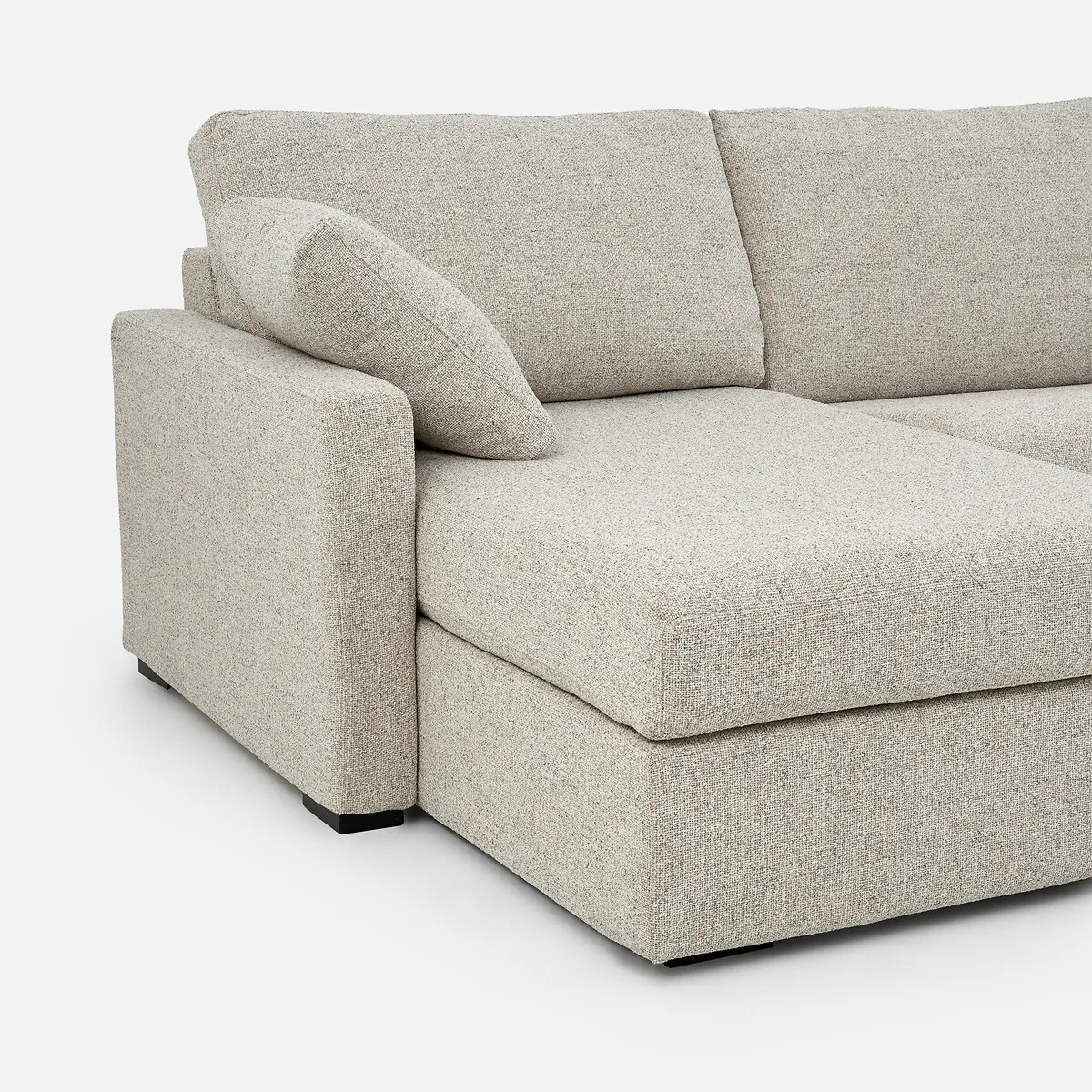 Canapé D'angle, Convertible, 4 Places, Standard, Tissu Texturé Moucheté, TIMOR — vue 3