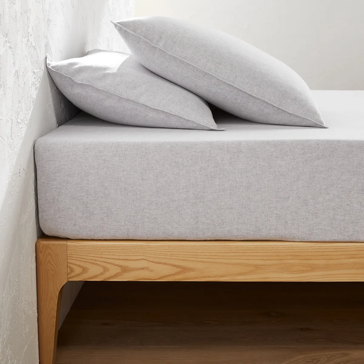 Drap-housse, En Flanelle De Coton Chambray, Bonnet 30 Cm, Clara