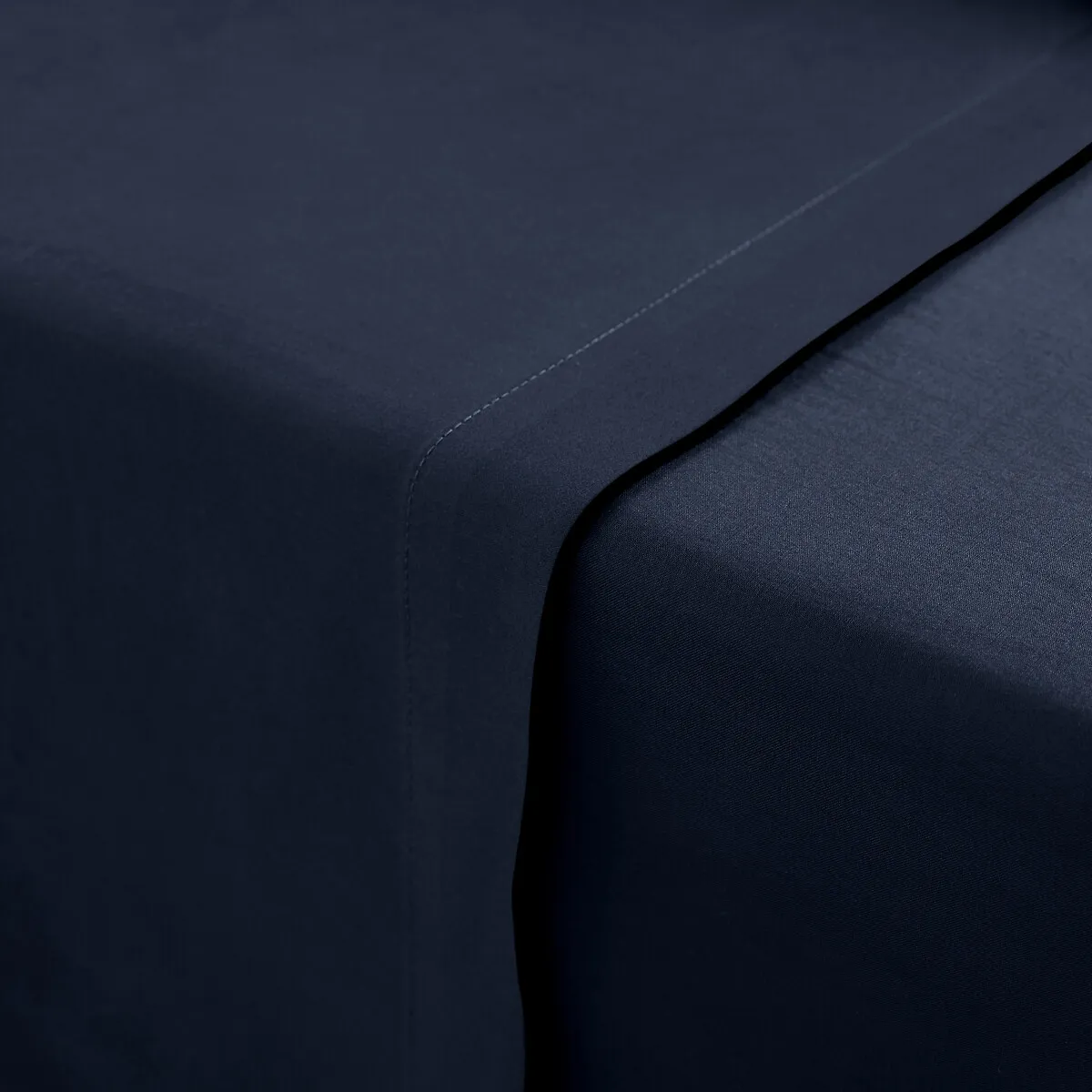 Drap Plat En Satin De Coton Lavé, 118 Fils, Victor Uni — vue 3