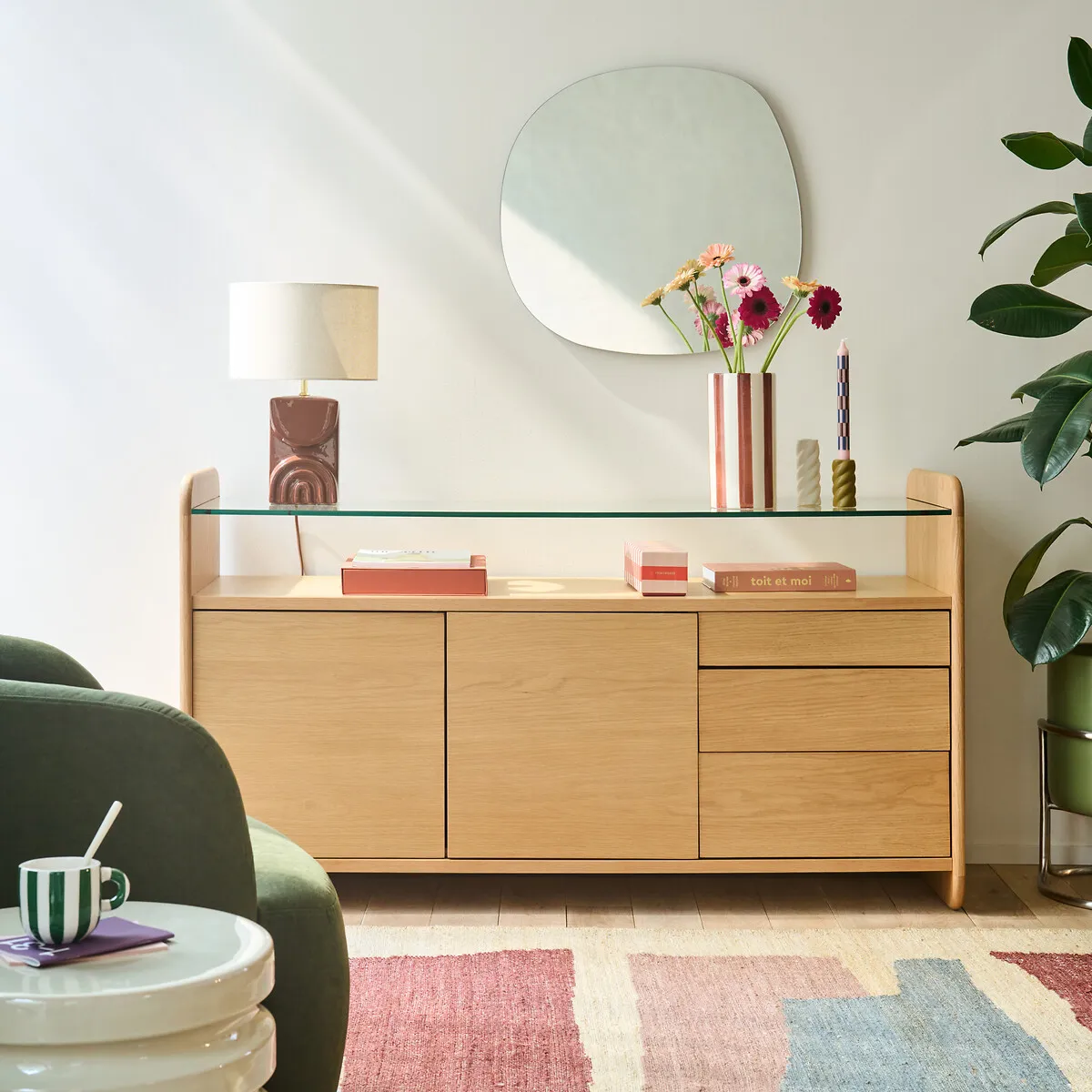 Miroir Forme Organique H100 Cm, Biface — vue 3