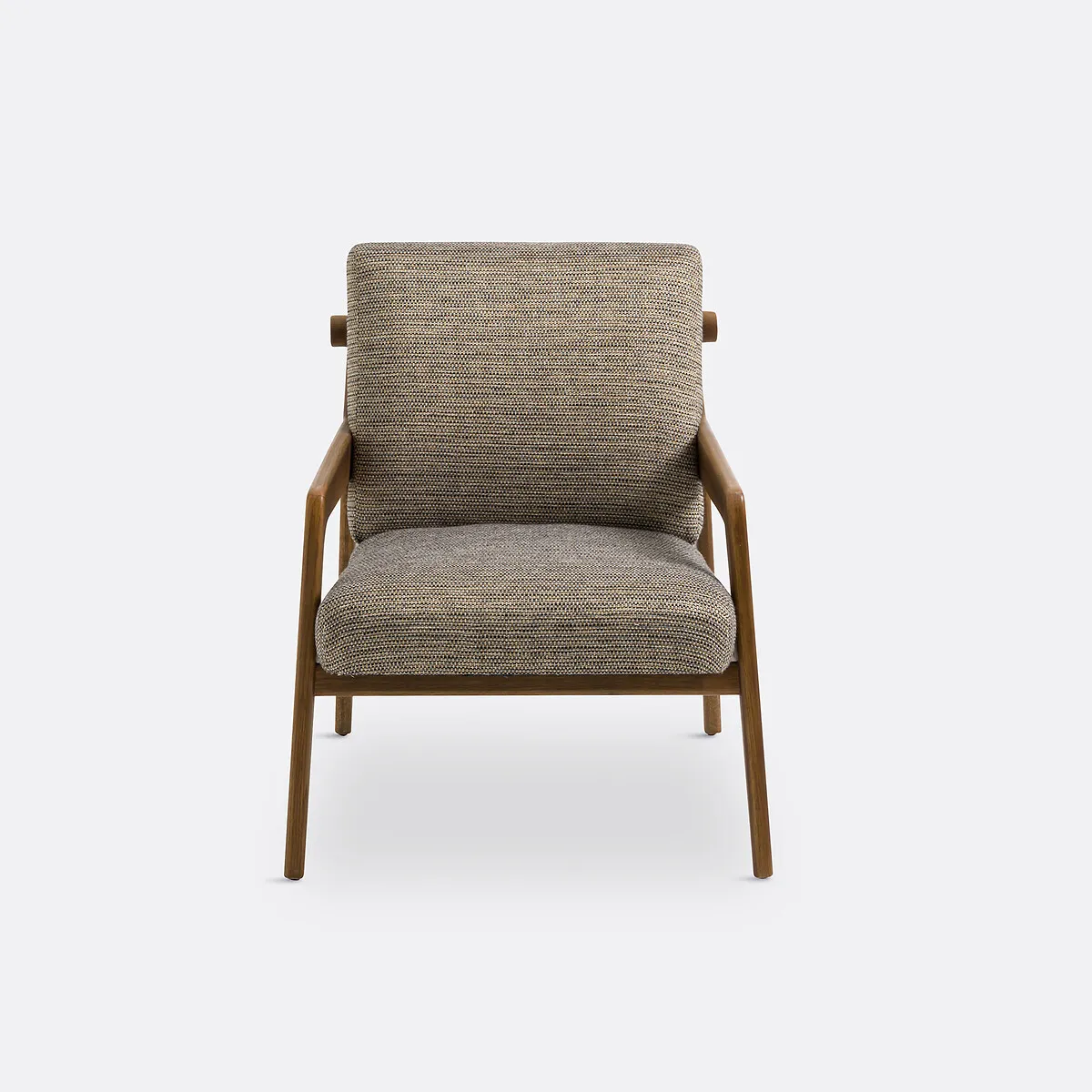 Fauteuil Vintage Tissu Chiné Et Chêne, Vinato — vue 3