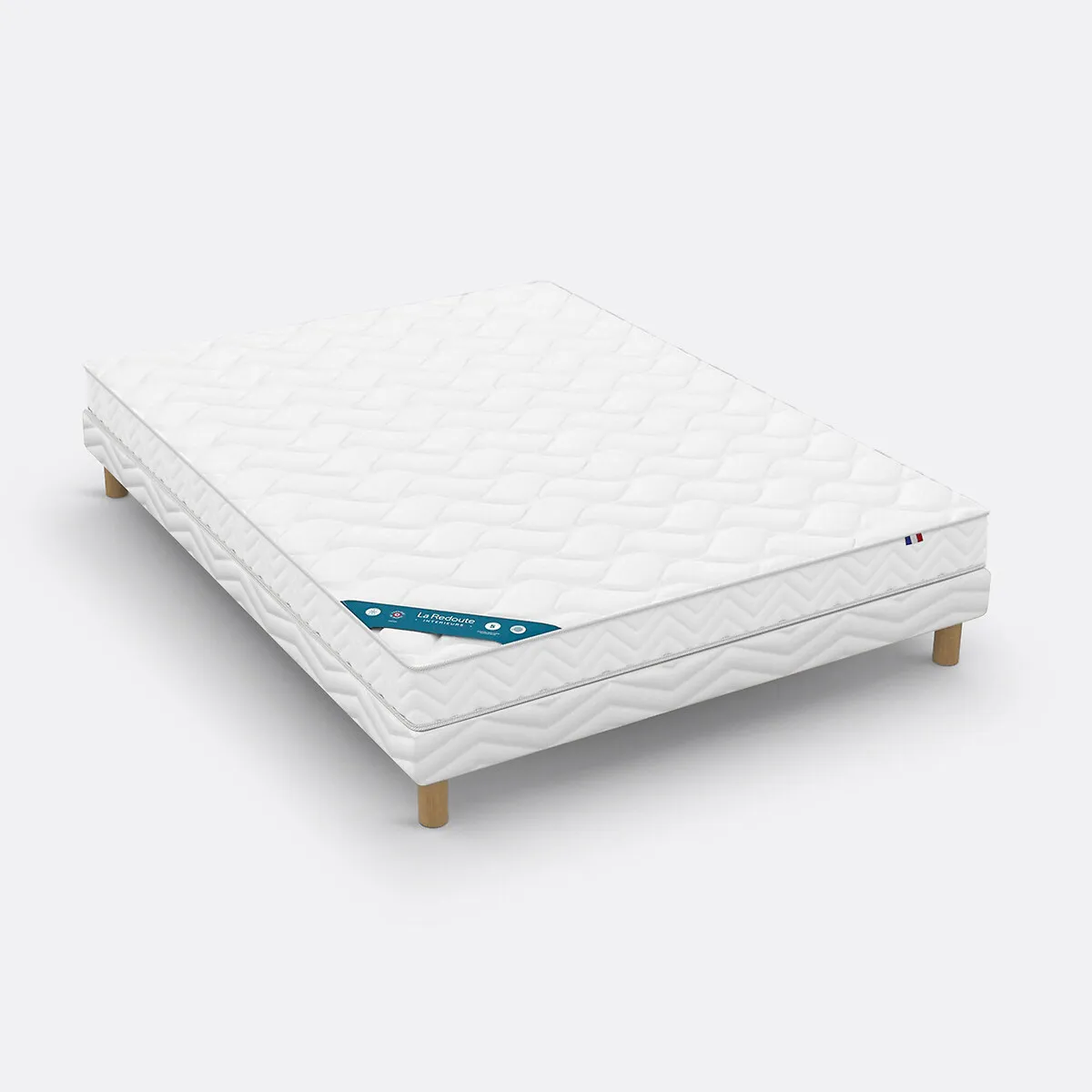 Ensemble Matelas Mousse HD 28Kg, Soutien Très Ferme, Accueil Moelleux + Sommier