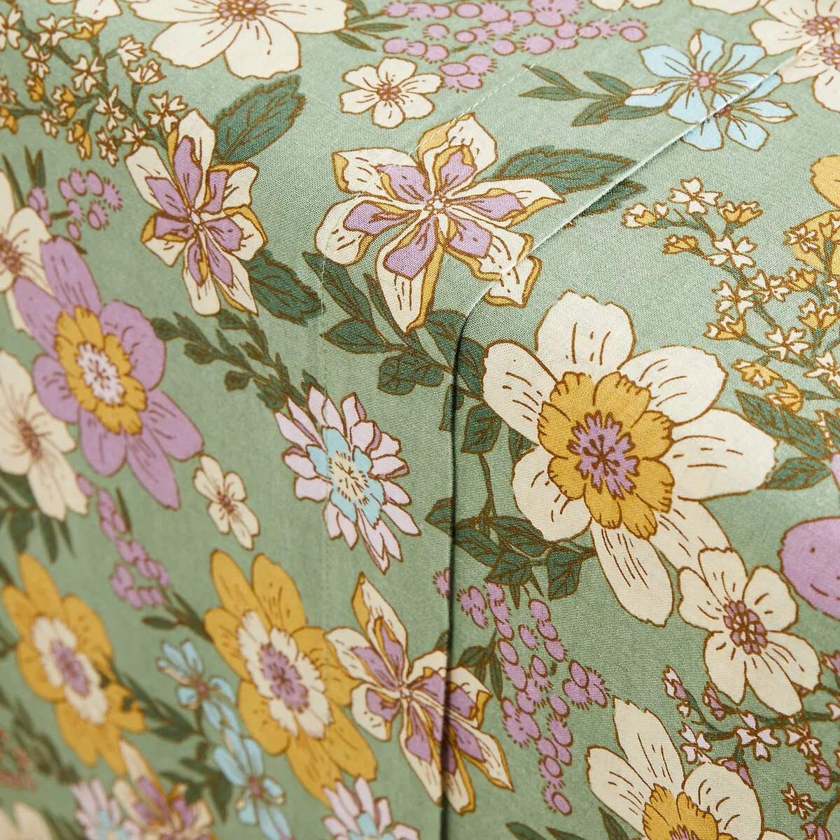 Drap Plat En Coton/lin Lavé, Rosemary Vert — vue 3