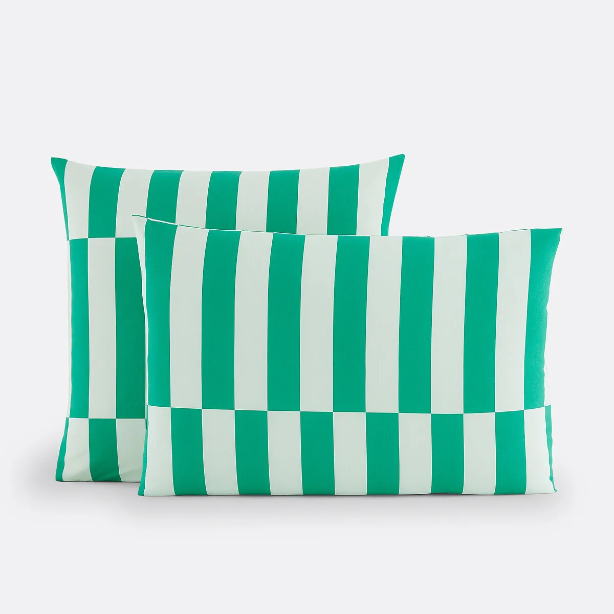 Taie D'oreiller 50% Coton Recyclé, TABAKA VERT