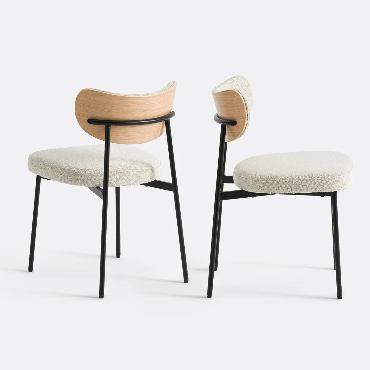 Lot De 2 Chaises Tissu Texturé, Albane — vue 3