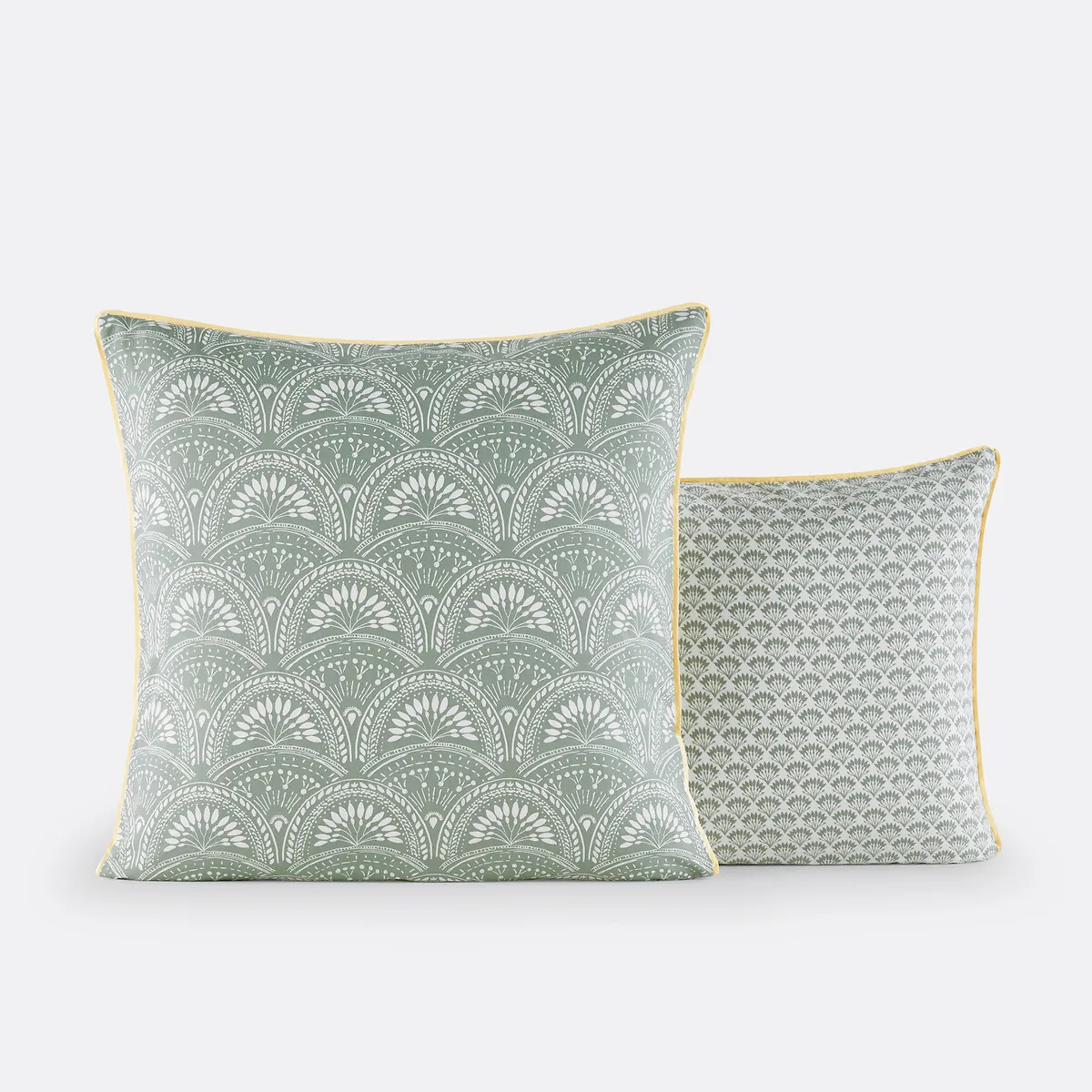 Taie D'oreiller Coton Lavé, Jaipur Vert