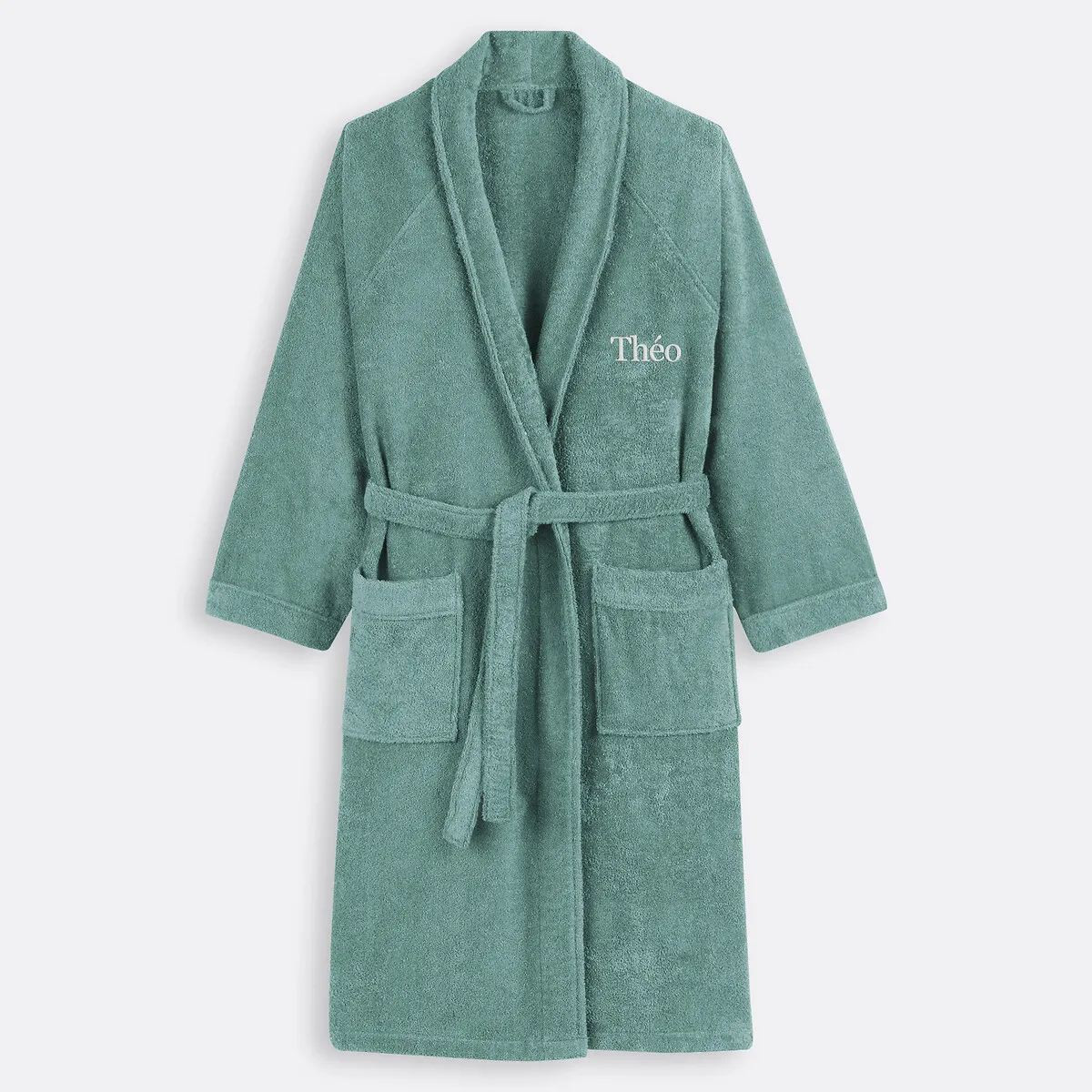 Peignoir Éponge Col Châle Personnalisé, Haxel — vue 3
