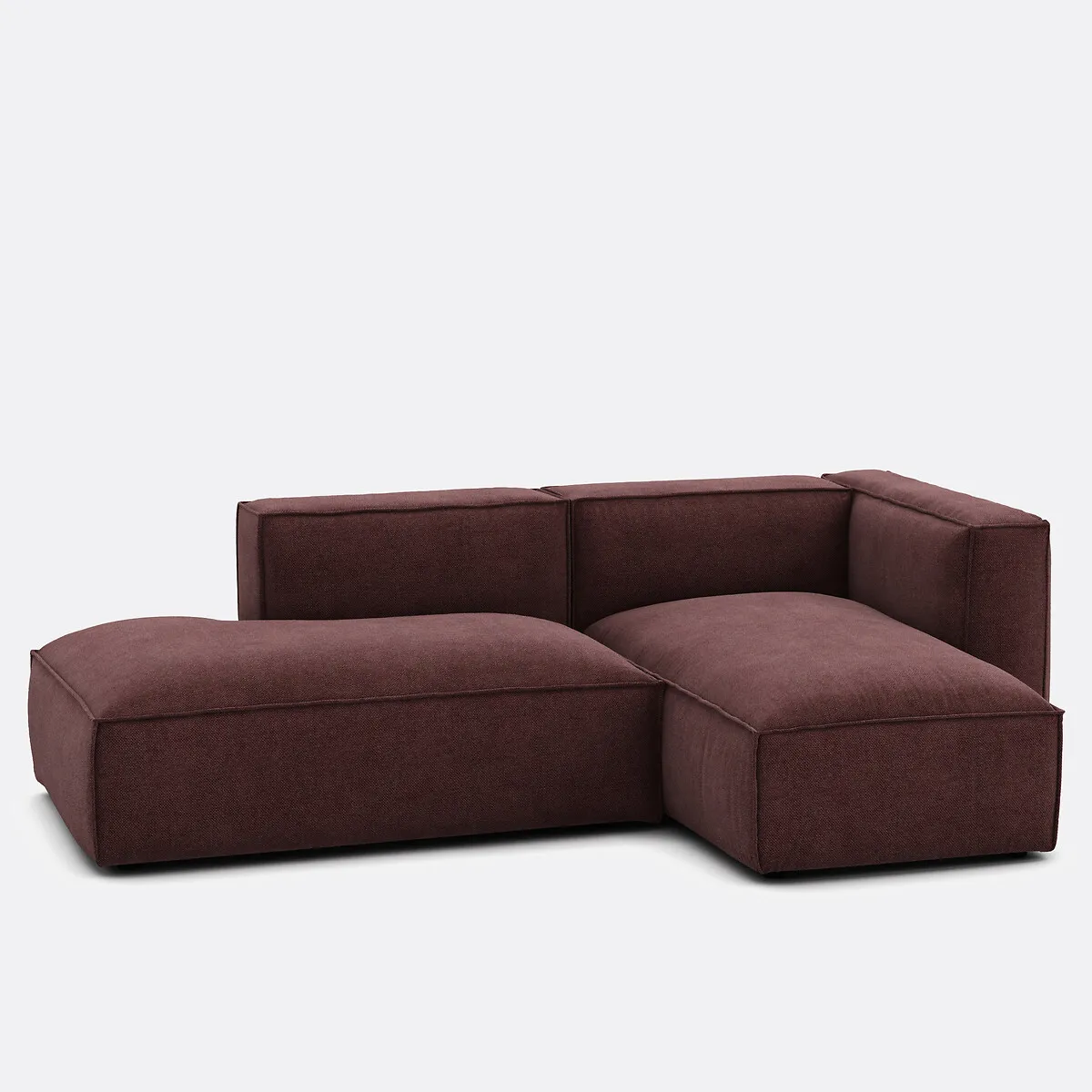 Canapé Modulable D'angle Droit, En Tissu Texturé, SEVEN — vue 3