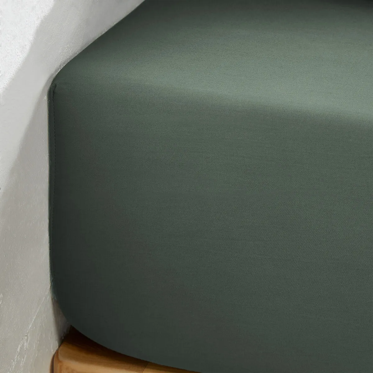 Drap-housse En Satin De Coton Lavé, 118 Fils, Victor Uni — vue 3