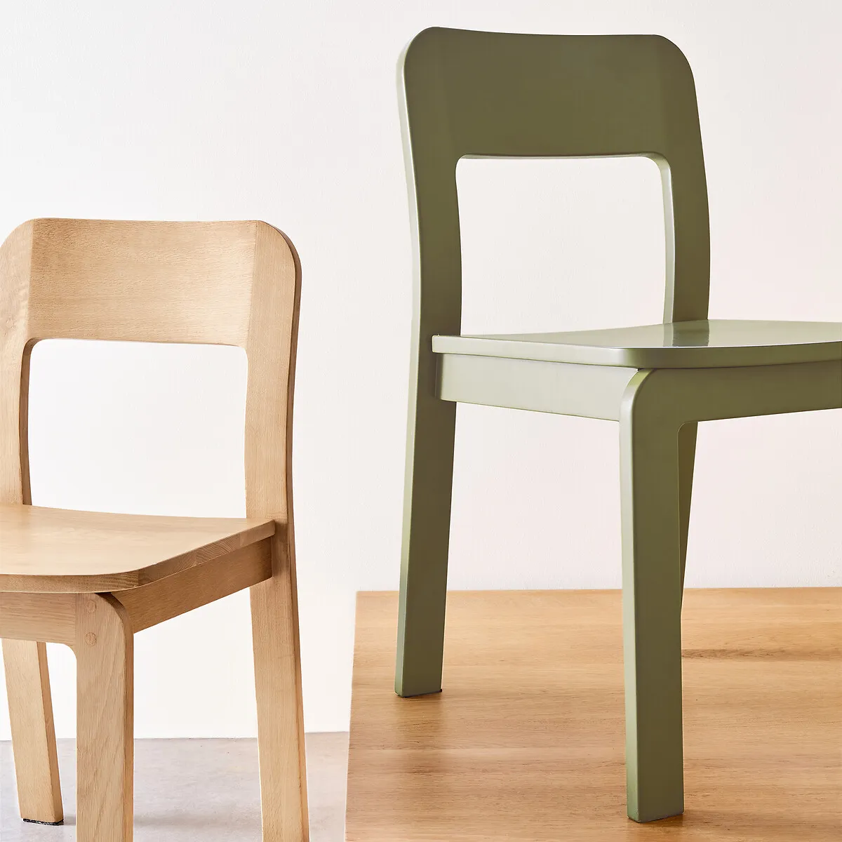 Chaise En Bouleau Massif Teinté, Talet — vue 3