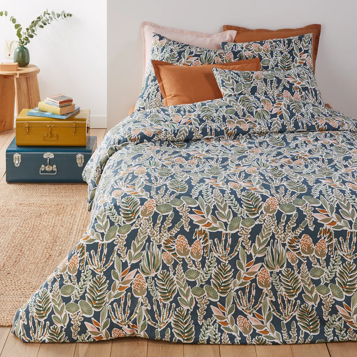 Housse De Couette Percale De Coton, Aquajungle