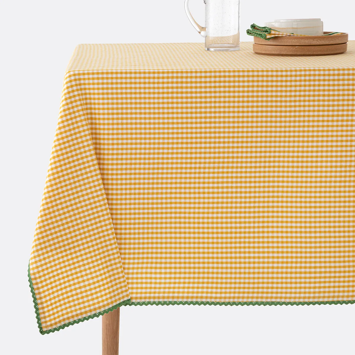 Nappe Motif Vichy Tissé Teint Coton/lin Trattoria