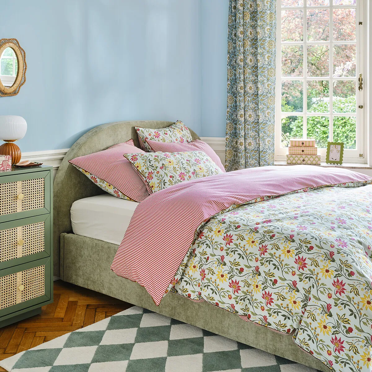 Taie D'oreiller En Coton Lavé, Imprimé Floral, HARNEY — vue 3