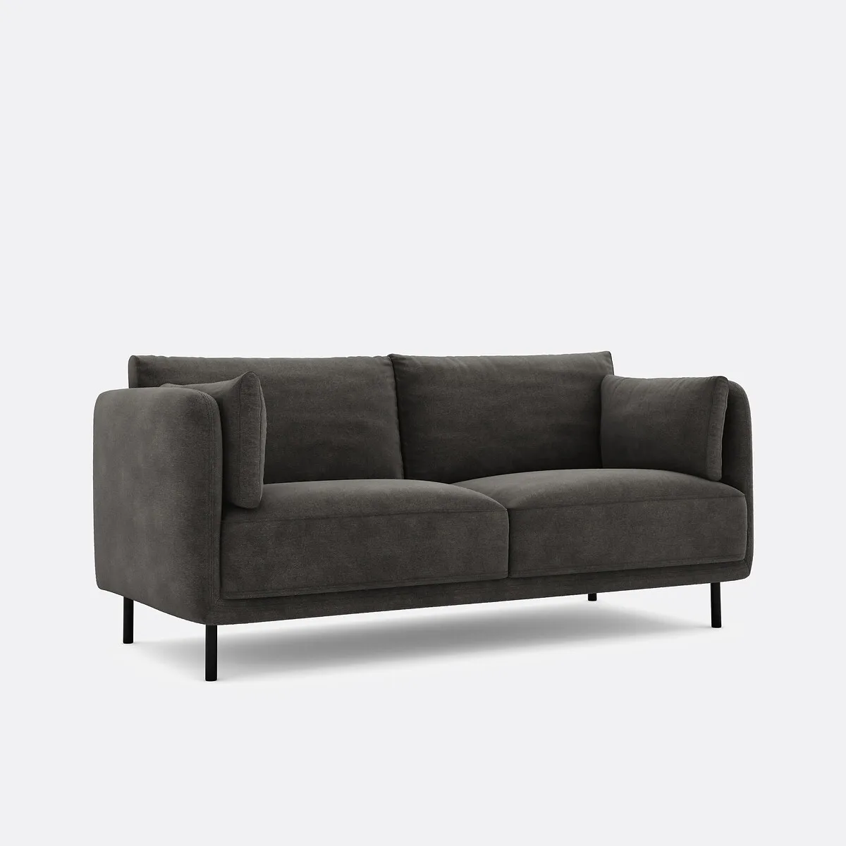 Canapé Droit, 2 Places, En Tissu Texturé, VICTOR — vue 3